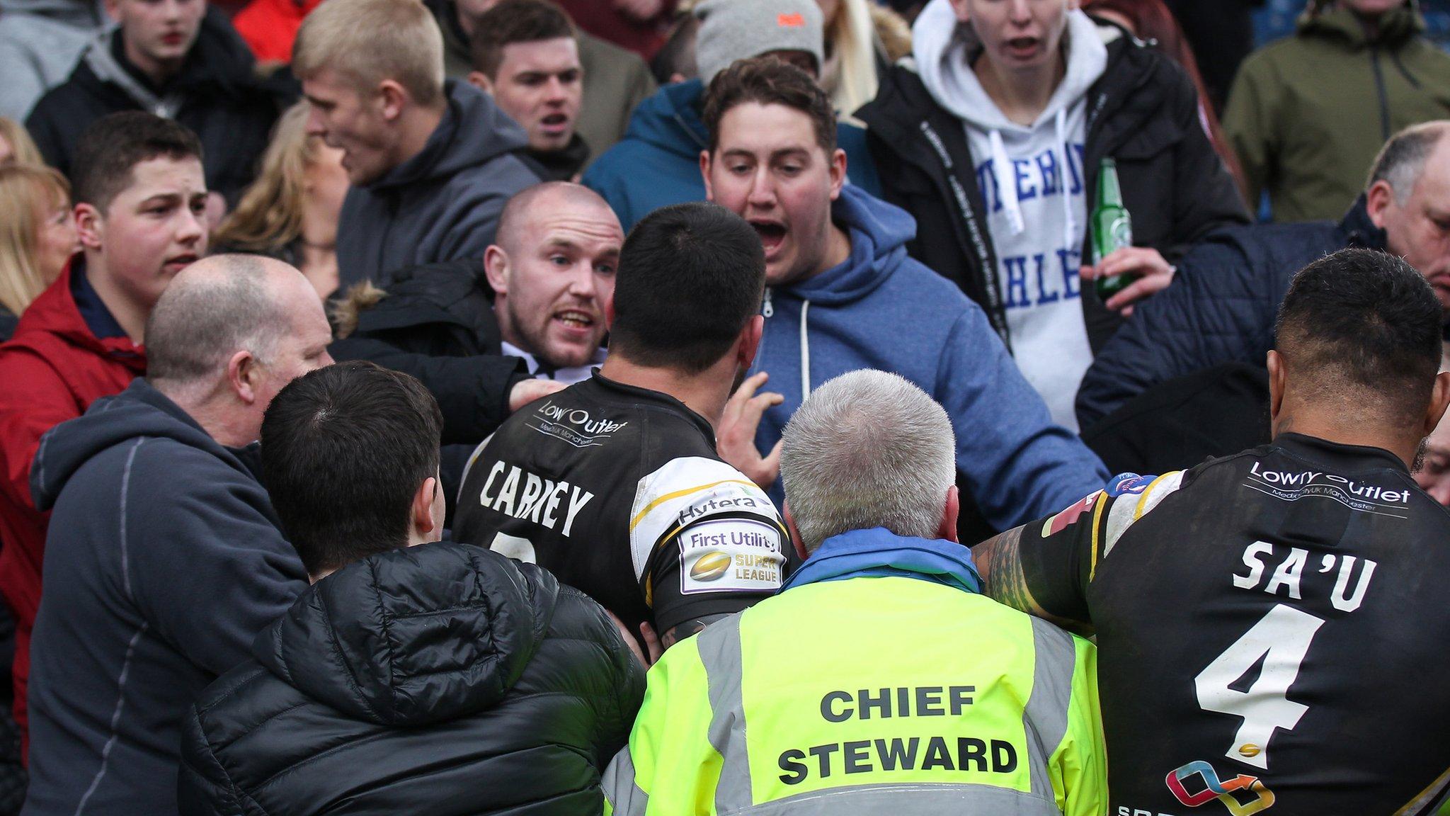 Crowd trouble at Salford