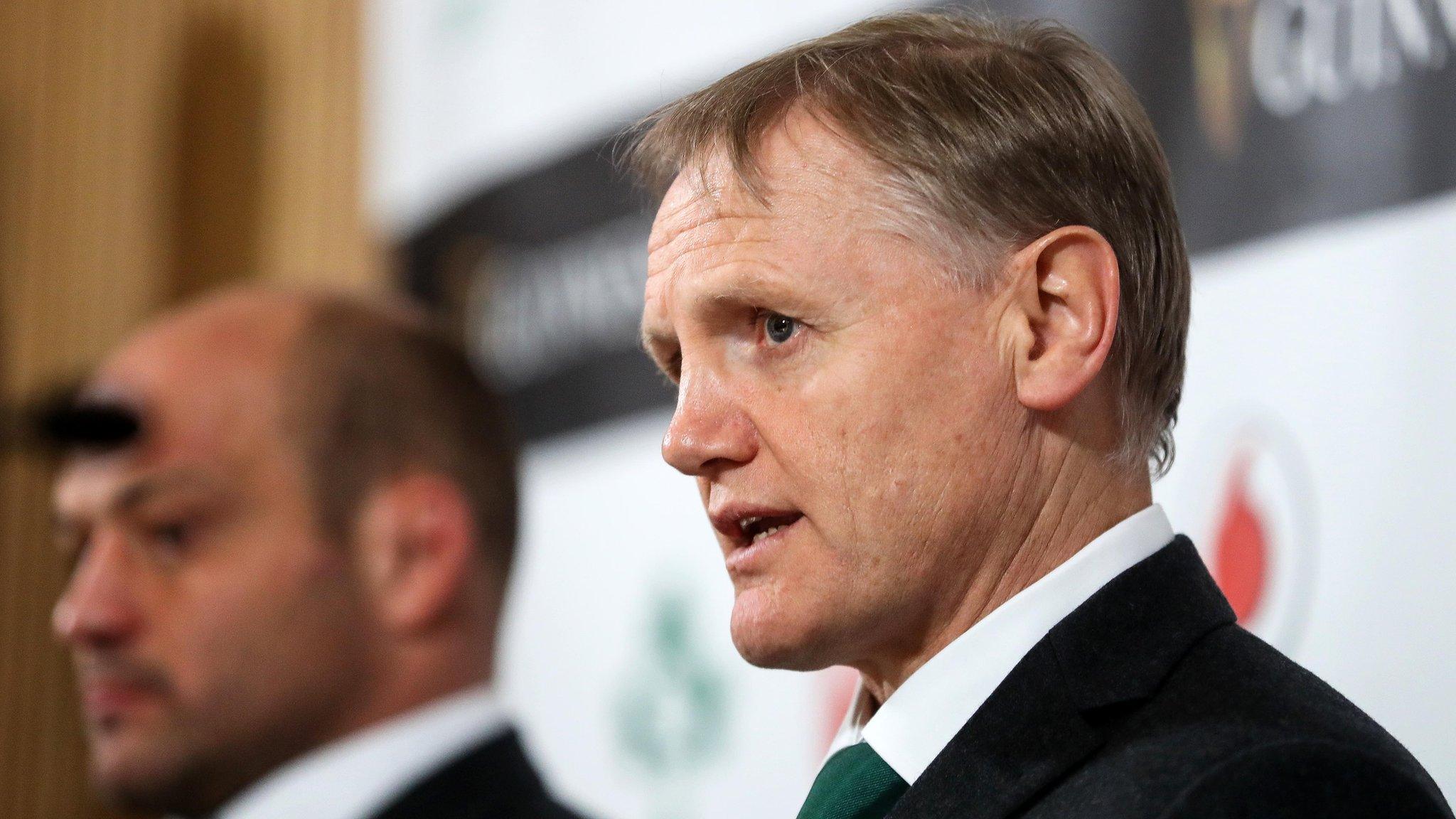 Ireland coach Joe Schmidt (right) with captain Rory Best after the team's 21-9 defeat by New Zealand