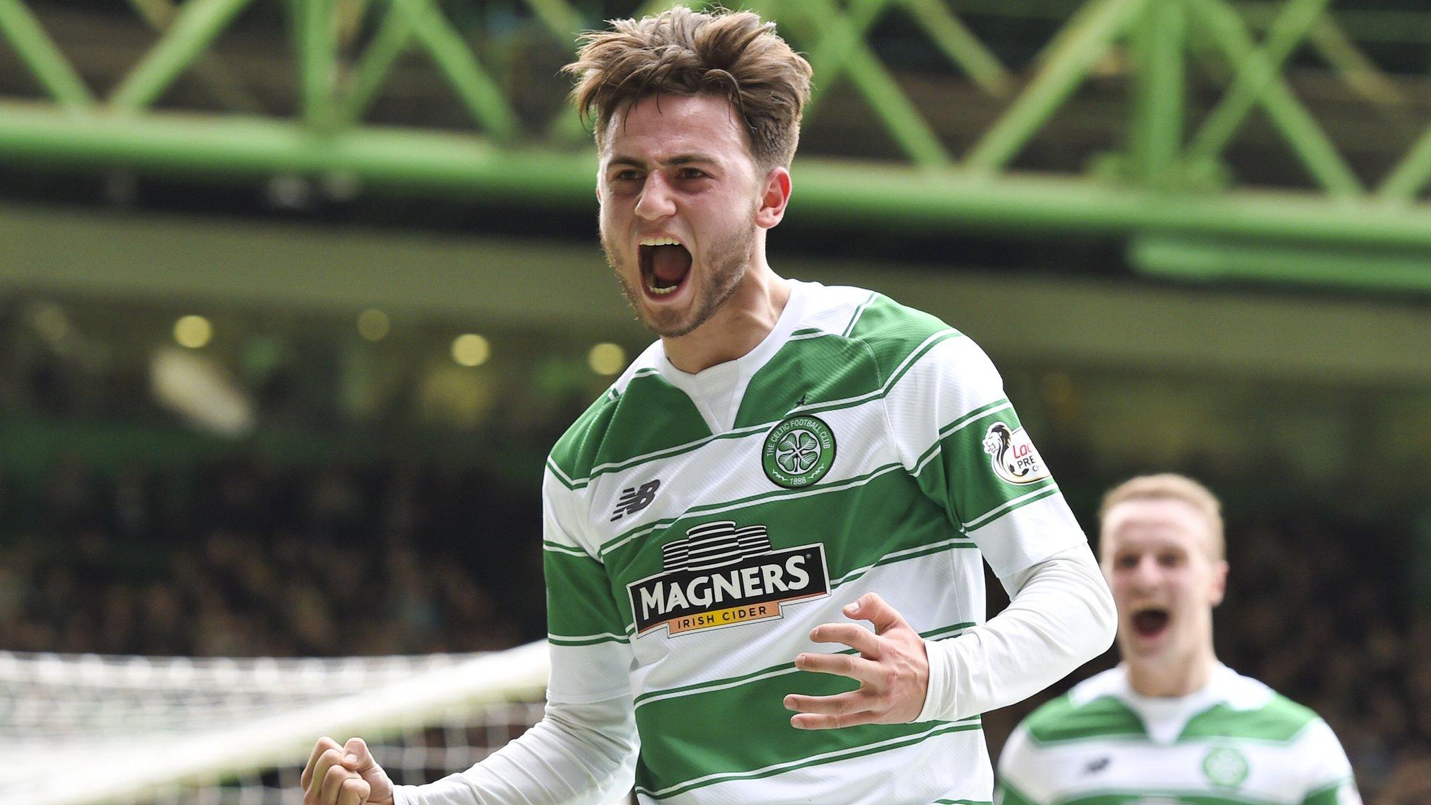 Celtic's Patrick Roberts celebrates