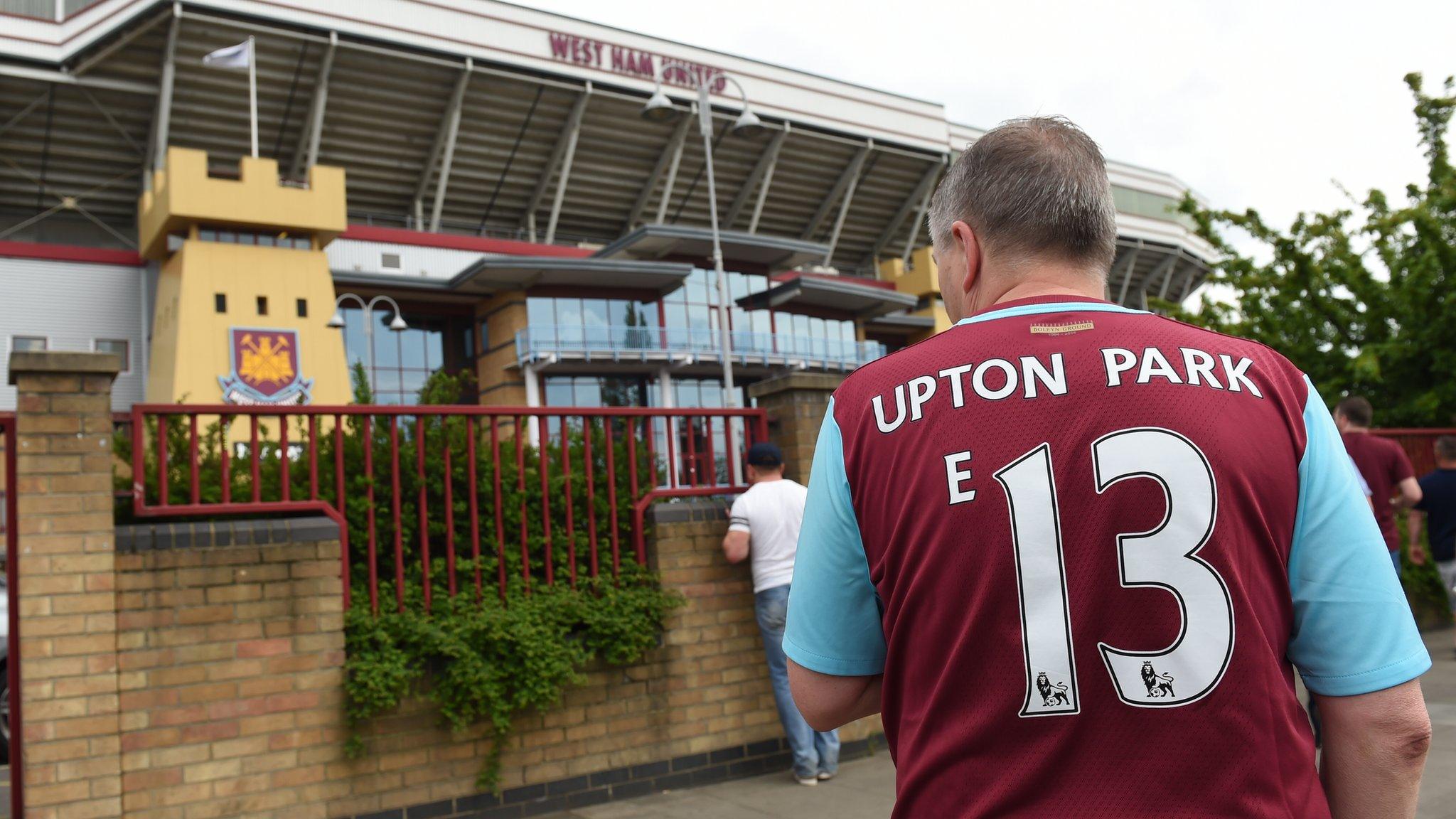 West Ham fan outside Boleyn Ground