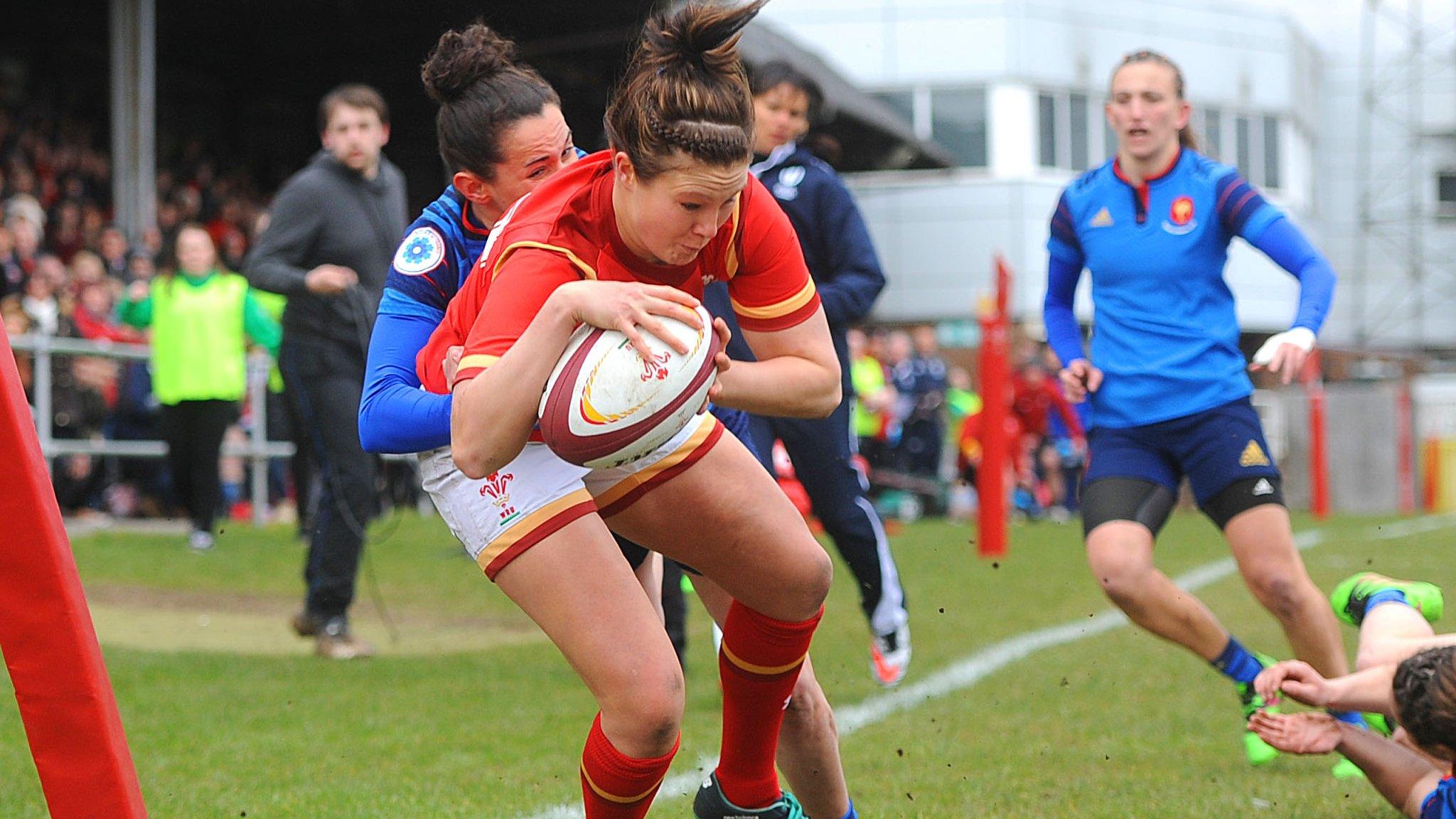 Wales women in action against France