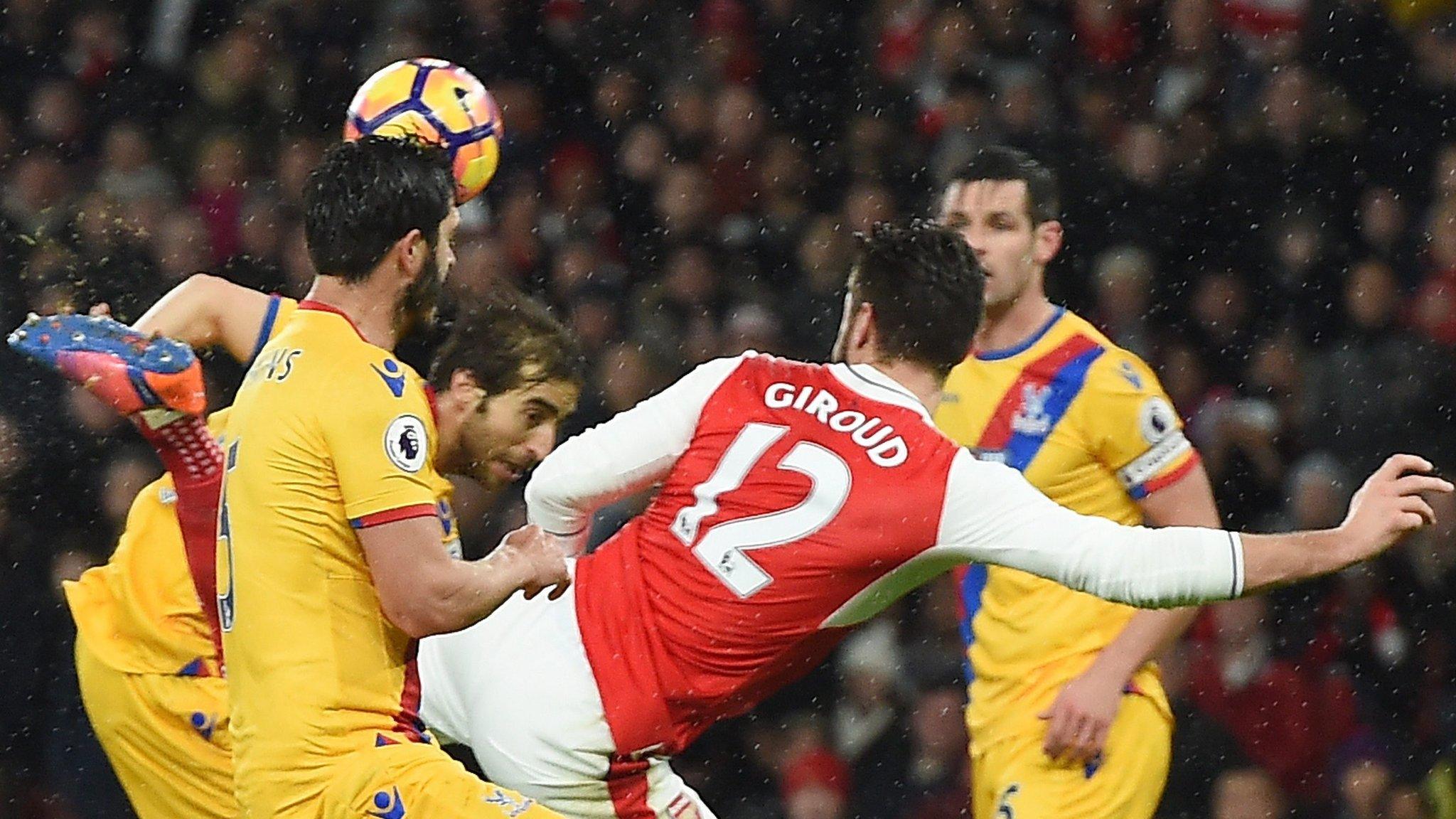 Olivier Giroud scores scorpion goal against Crystal Palace