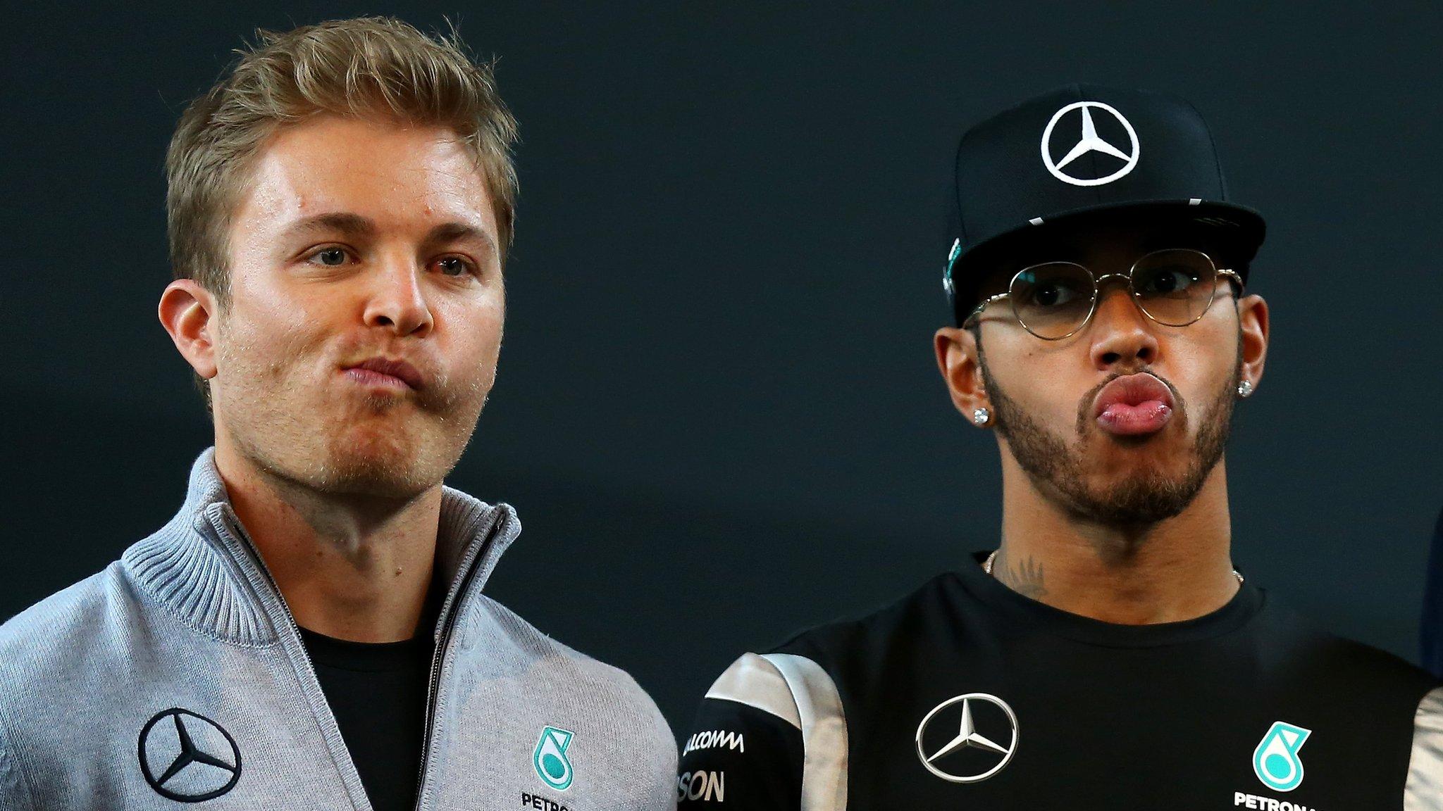 Nico Rosberg and Lewis Hamilton