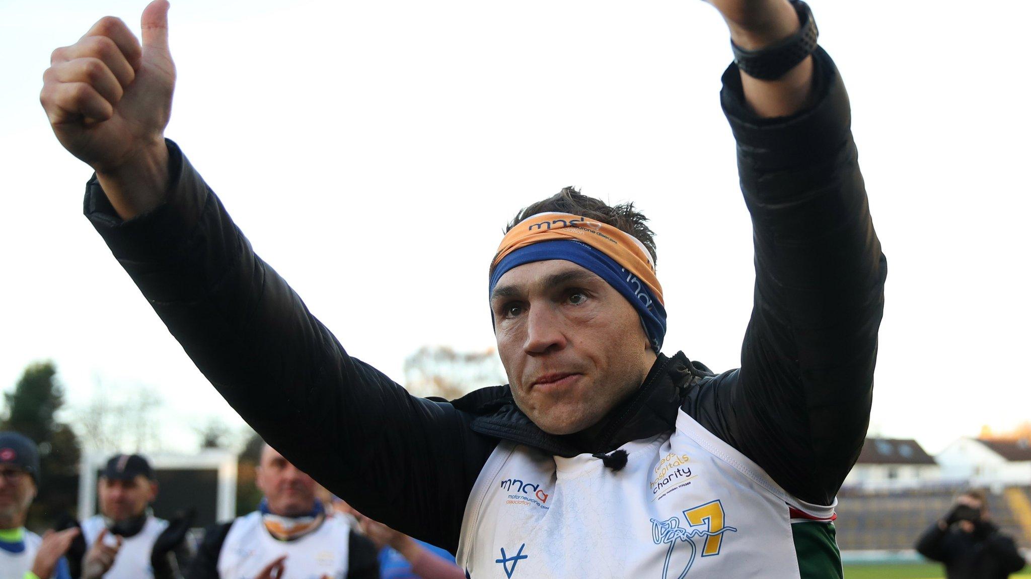 Kevin Sinfield celebrates