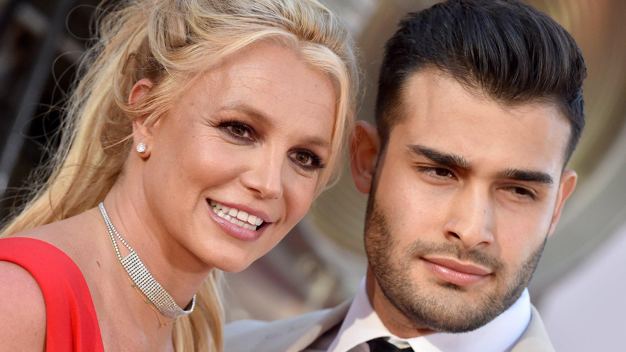 Britney Spears and Sam Asghari pictured in 2019