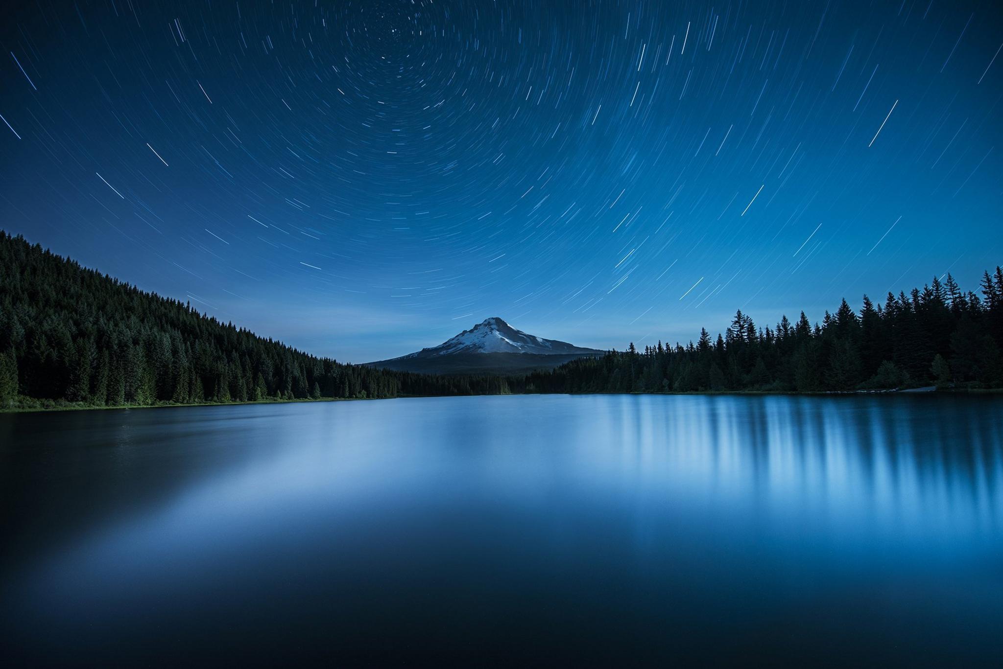 Polaris over Mount Hood by Garrett Suhrie