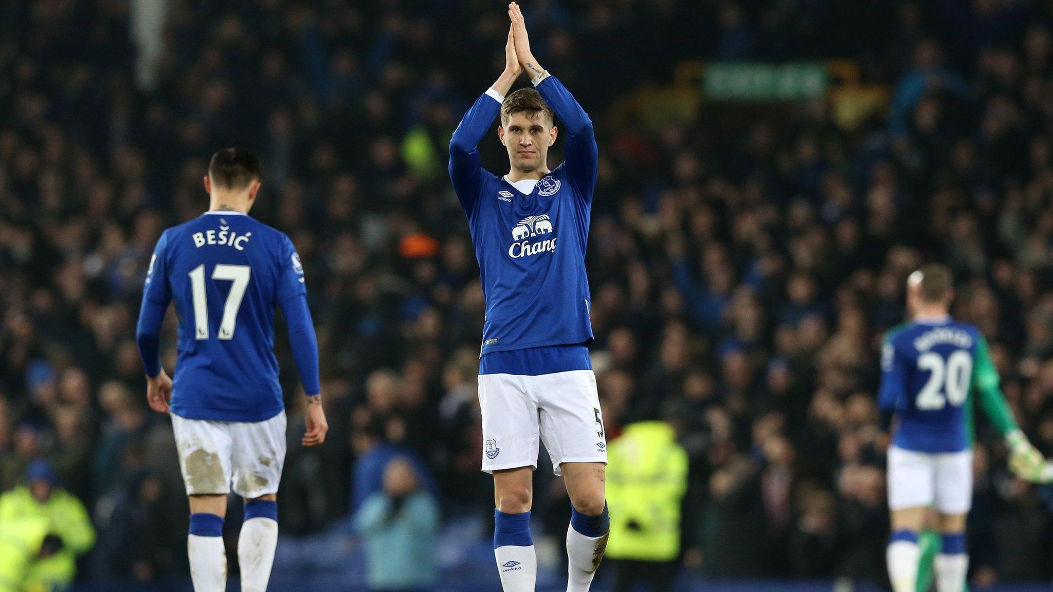 Everton celebrate at full-time