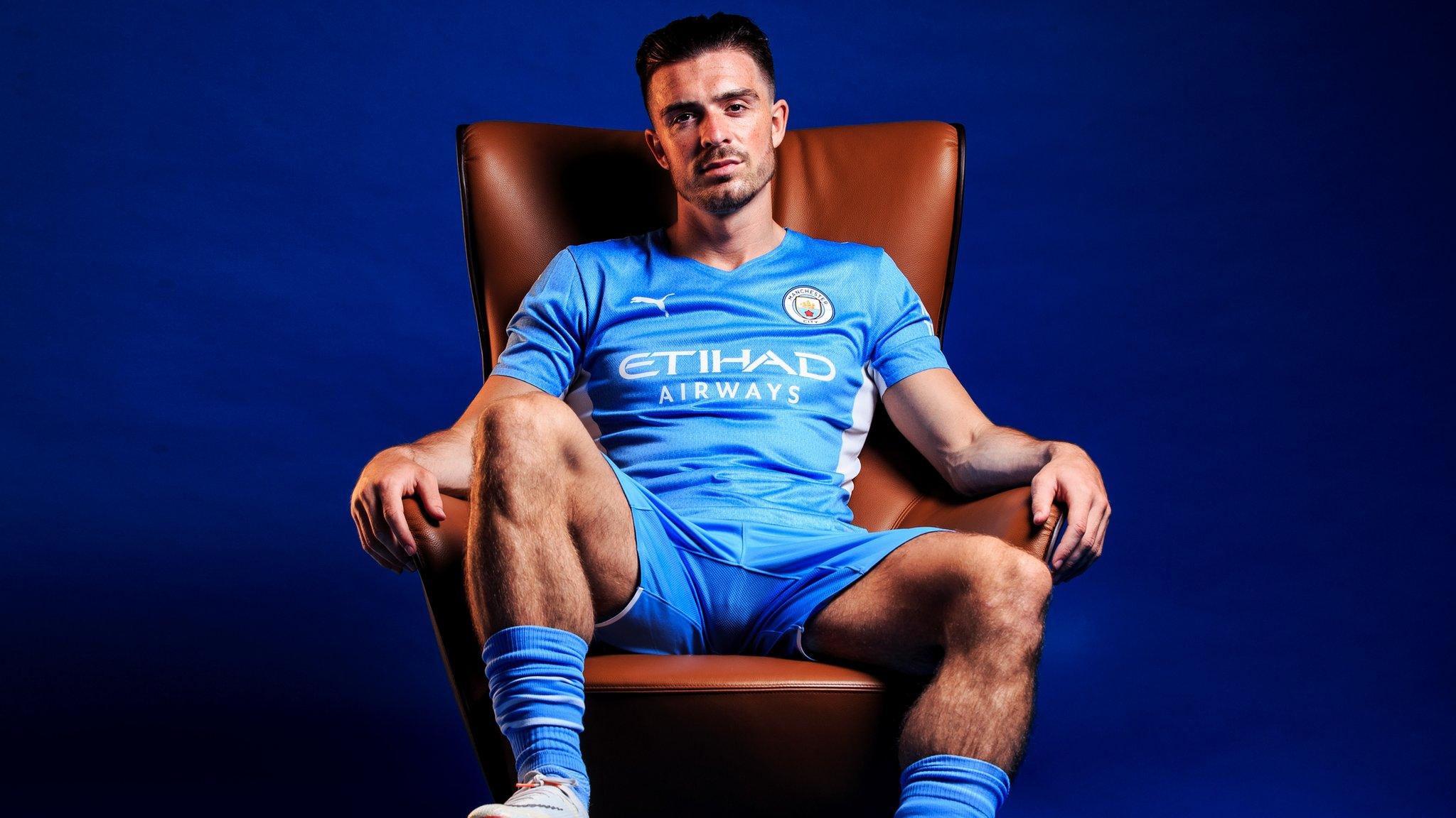 Jack Grealish in a Man City shirt