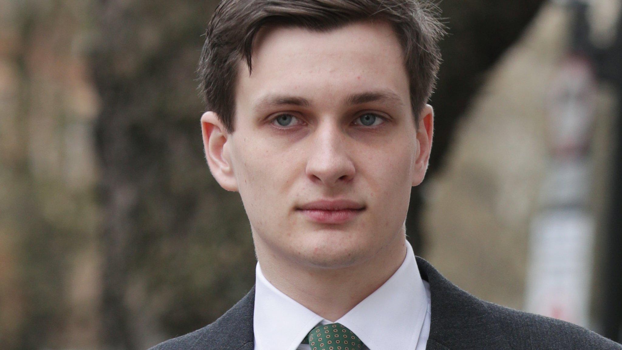 Samuel Armstrong arriving at Westminster Magistrates' Court