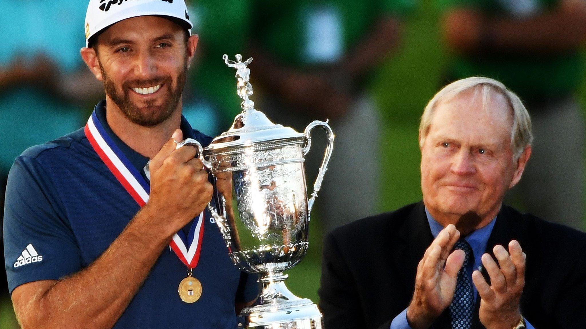 Dustin Johnson and Jack Nicklaus