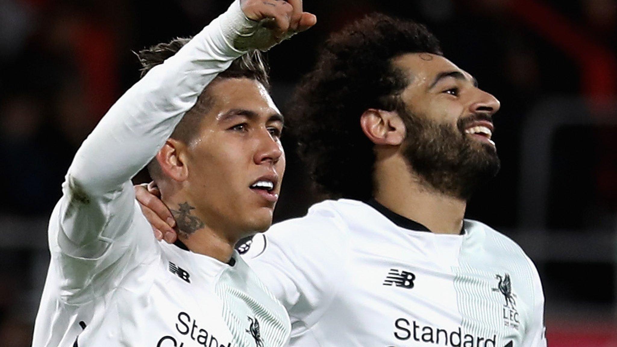 Roberto Firmino and Mo Salah