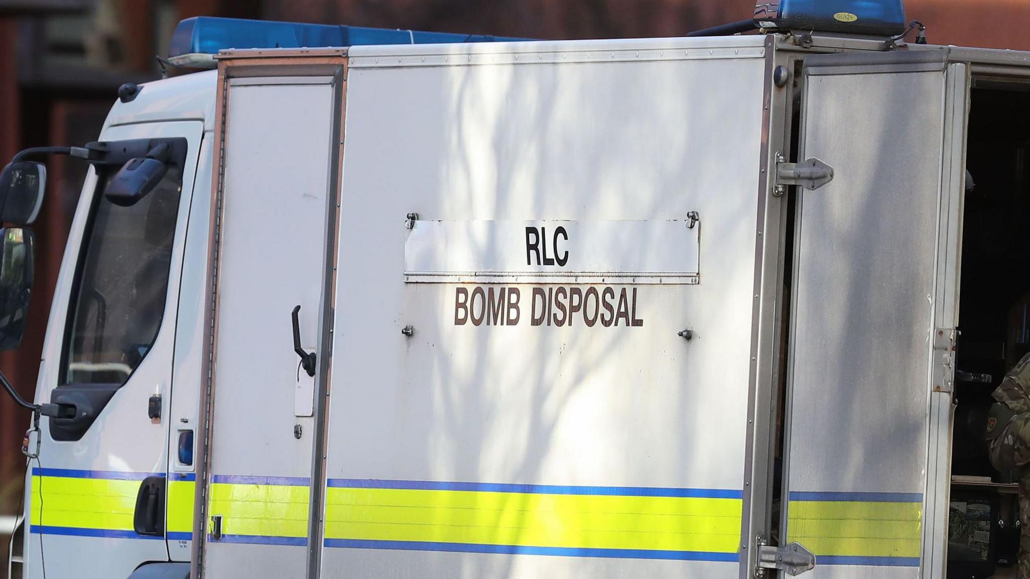 Picture of a van belonging to the Explosive Ordnance Disposal Unit