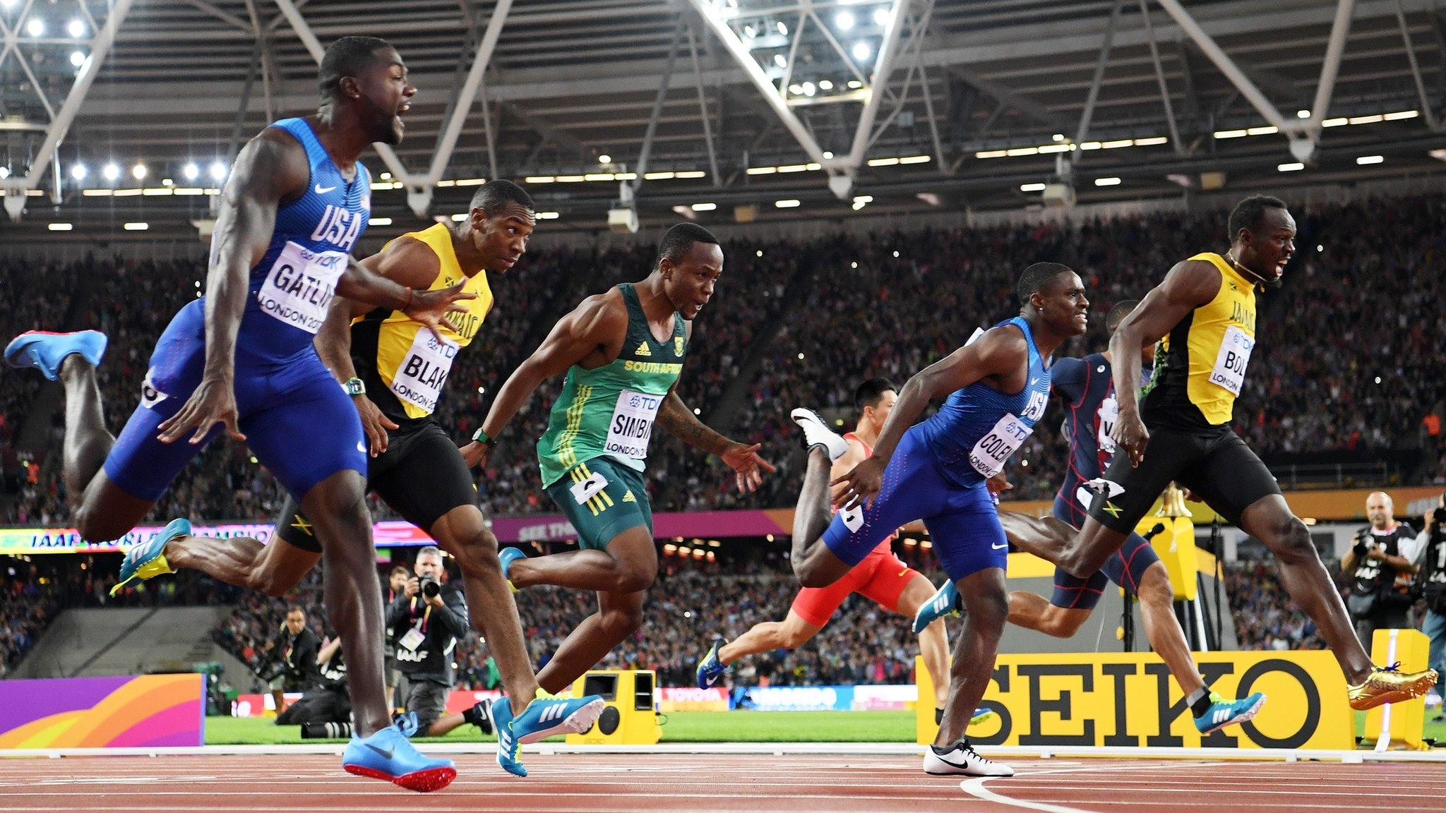 Justin Gatlin wins the men's 100m final at London 2017