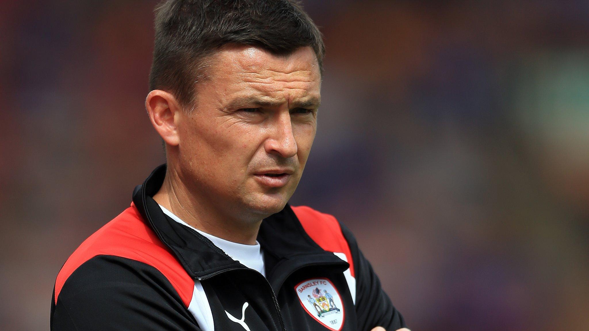 Barnsley head coach Paul Heckingbottom looks on from the sidelines