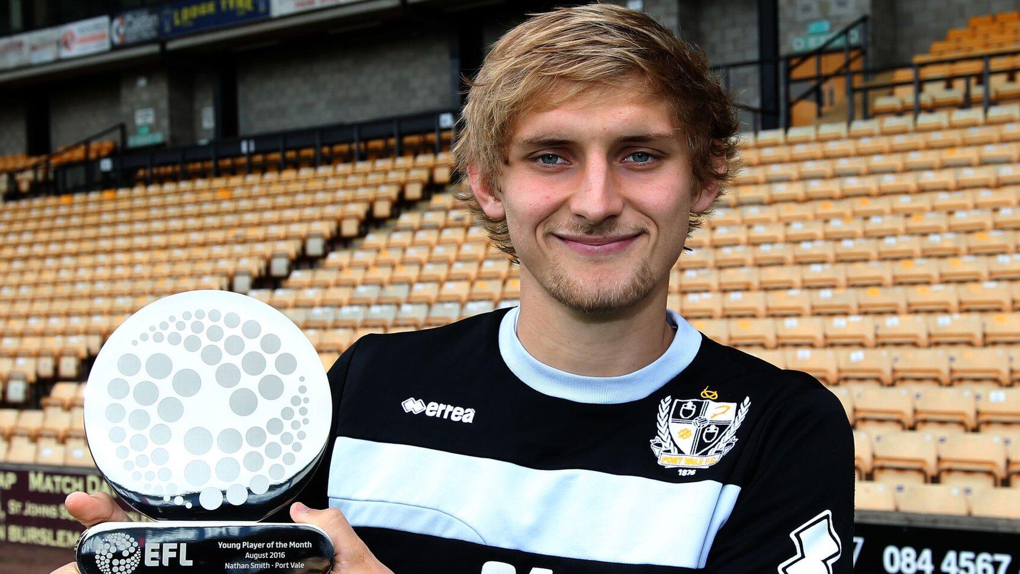 Nathan Smith is Port Vale's first winner in seven years of the Football League's Young Player of the Month award