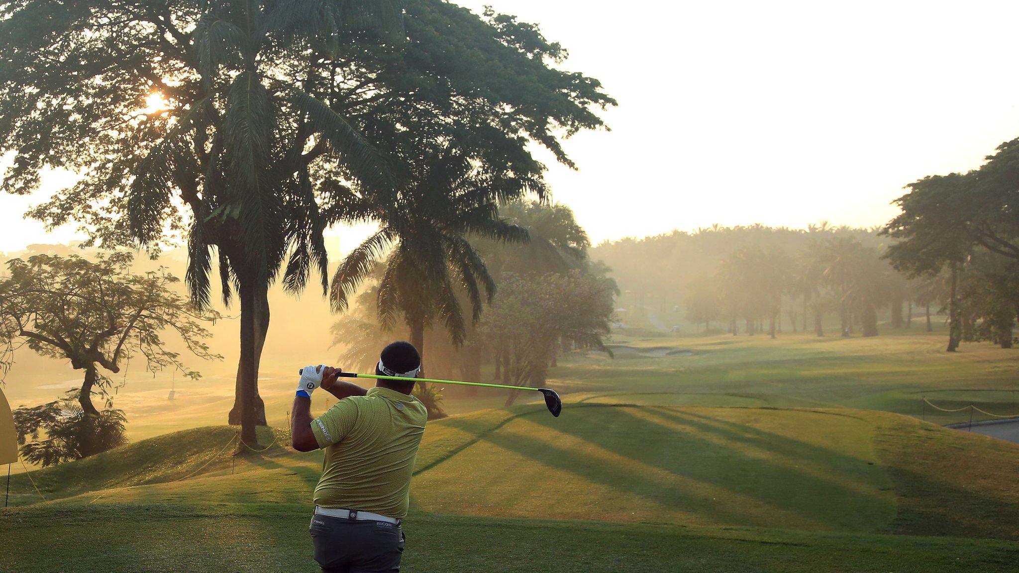 KUALA LUMPUR, MALAYSIA - MARCH 22: Prom Meesawat of Thailand hits his tee-shot on the tenth hole on Day Two of the Maybank Championship at at Saujana Golf ^ Country Club, Palm Course on March 22, 2019 in Kuala Lumpur, Malaysia. (Photo by Andrew Redington/Getty Images)