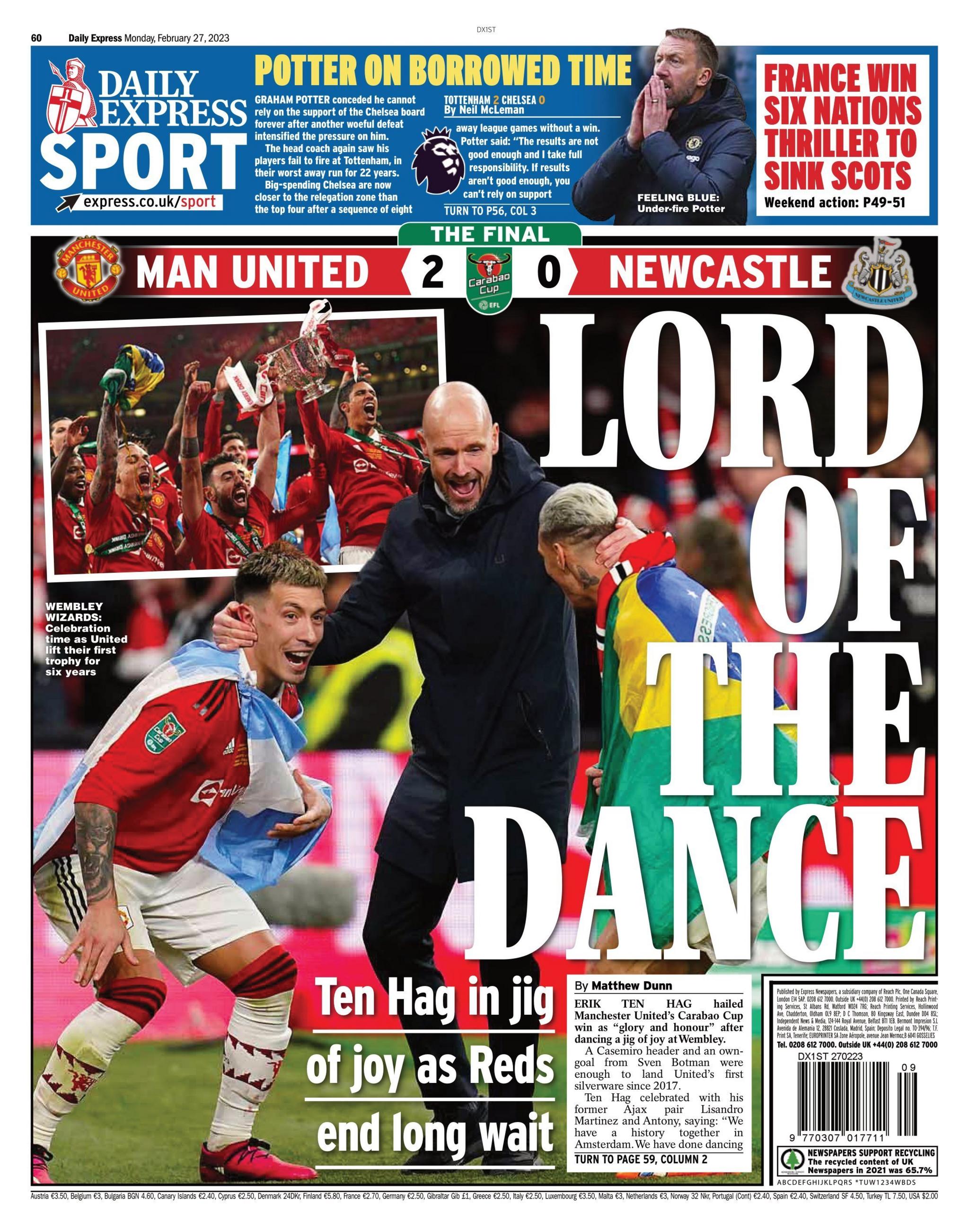 Express back page - Monday 27 February