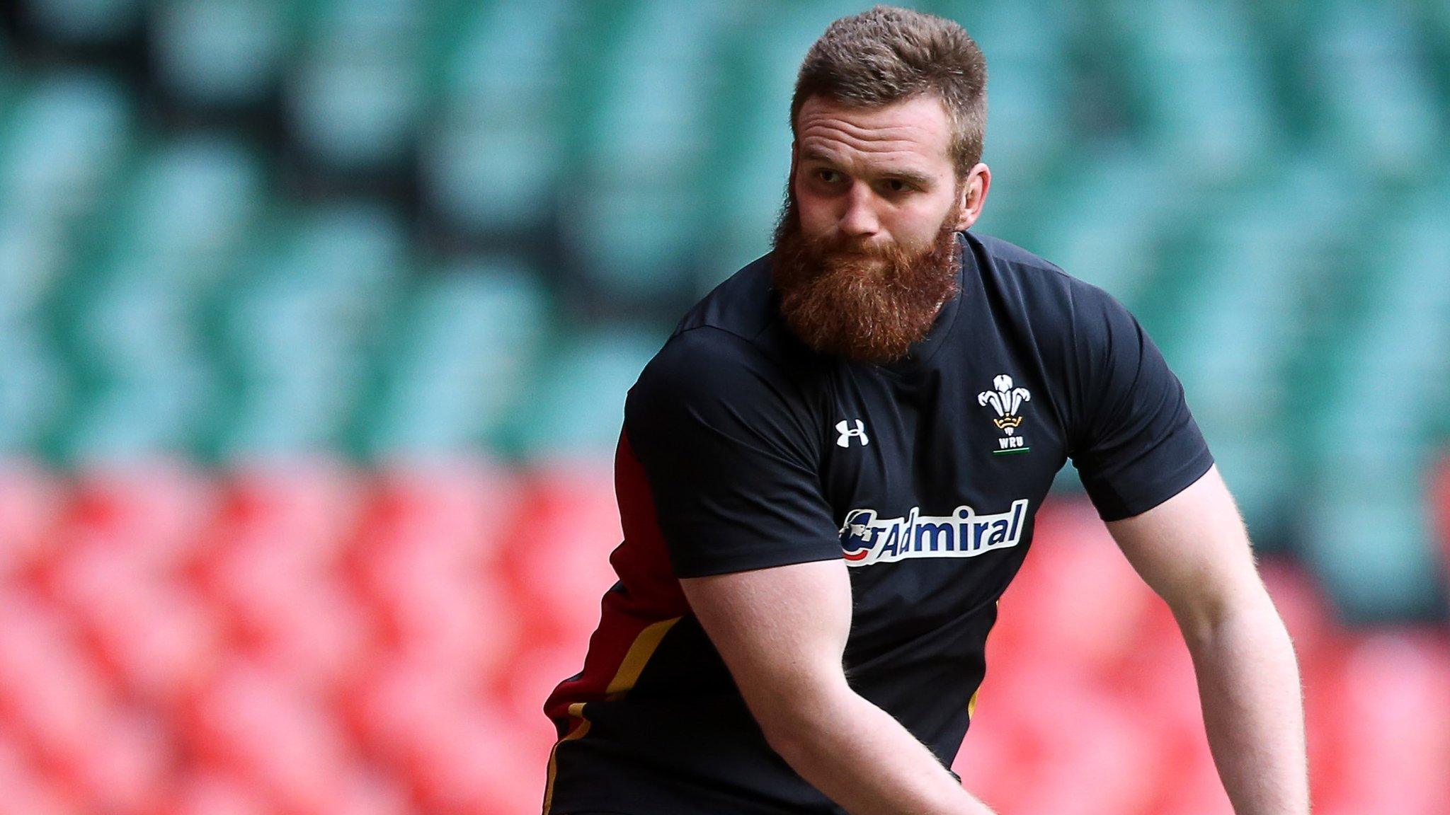 Jake Ball training for Wales