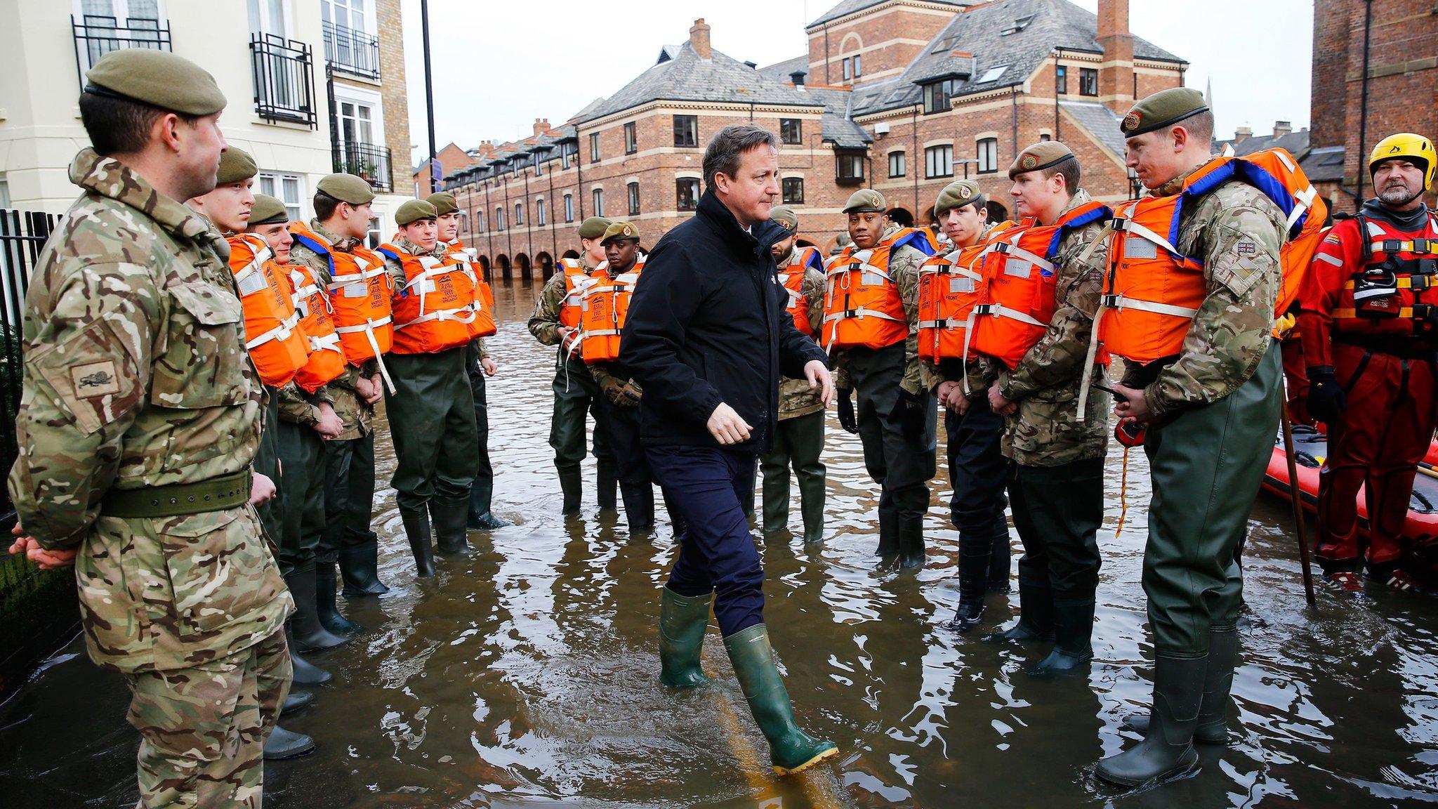 David Cameron in York on 28 December