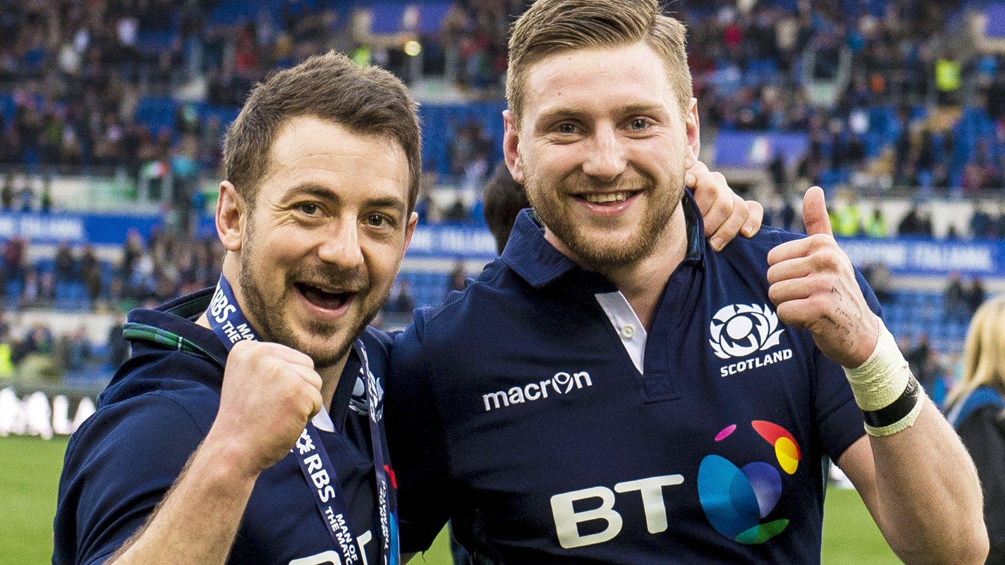 Greig Laidlaw and Finn Russell