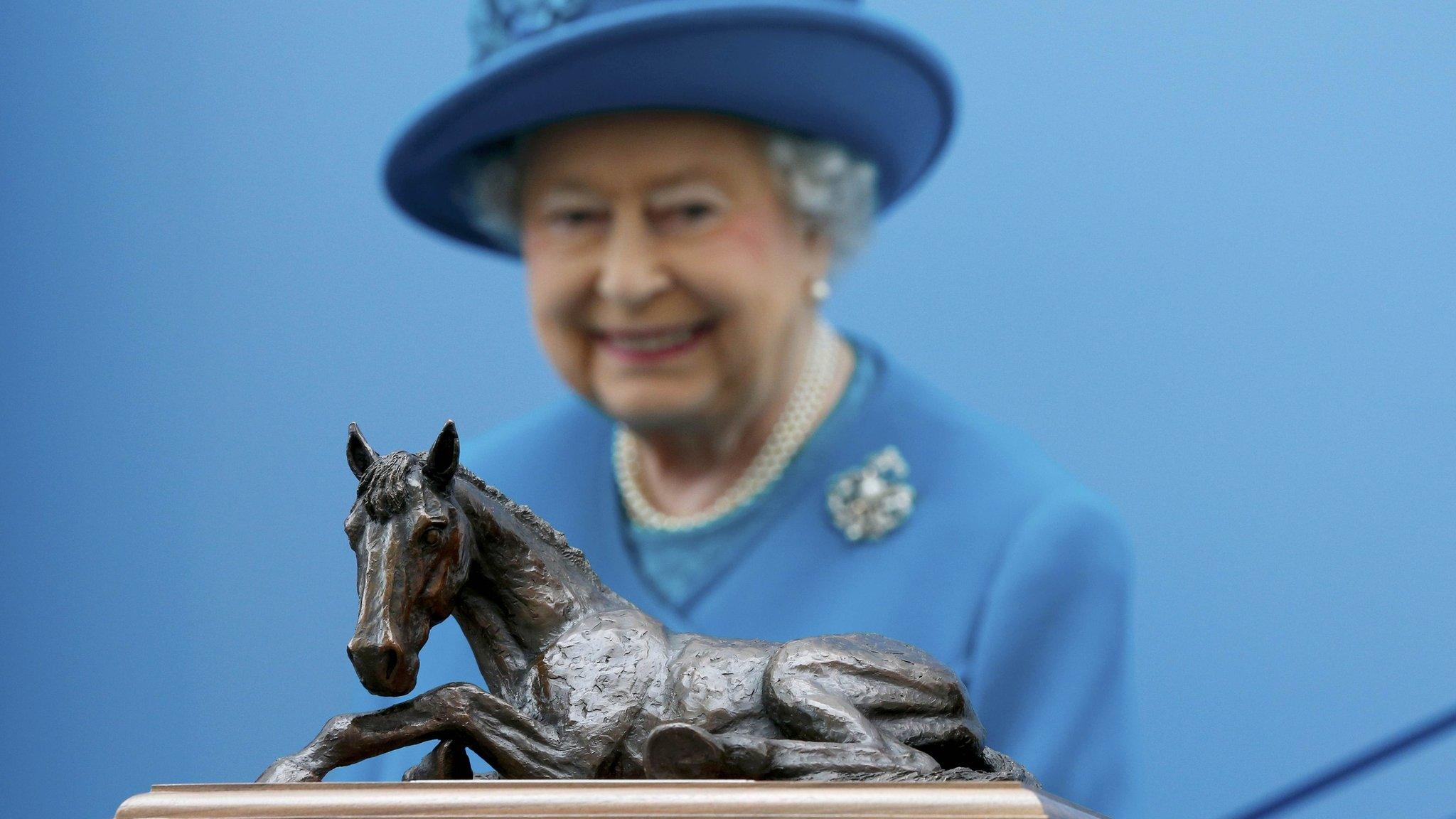 Queen with bronze horse