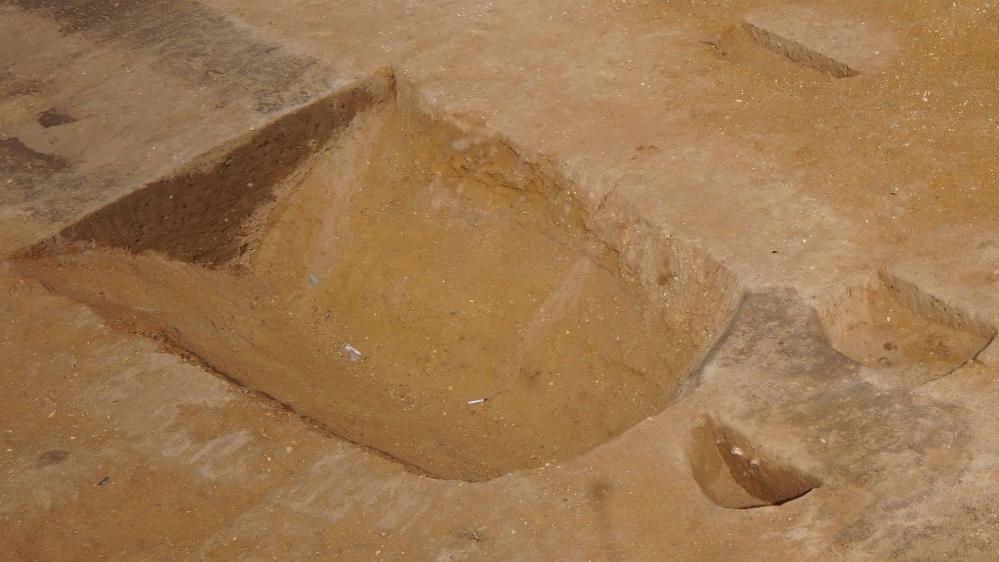 Archaeologists at the site