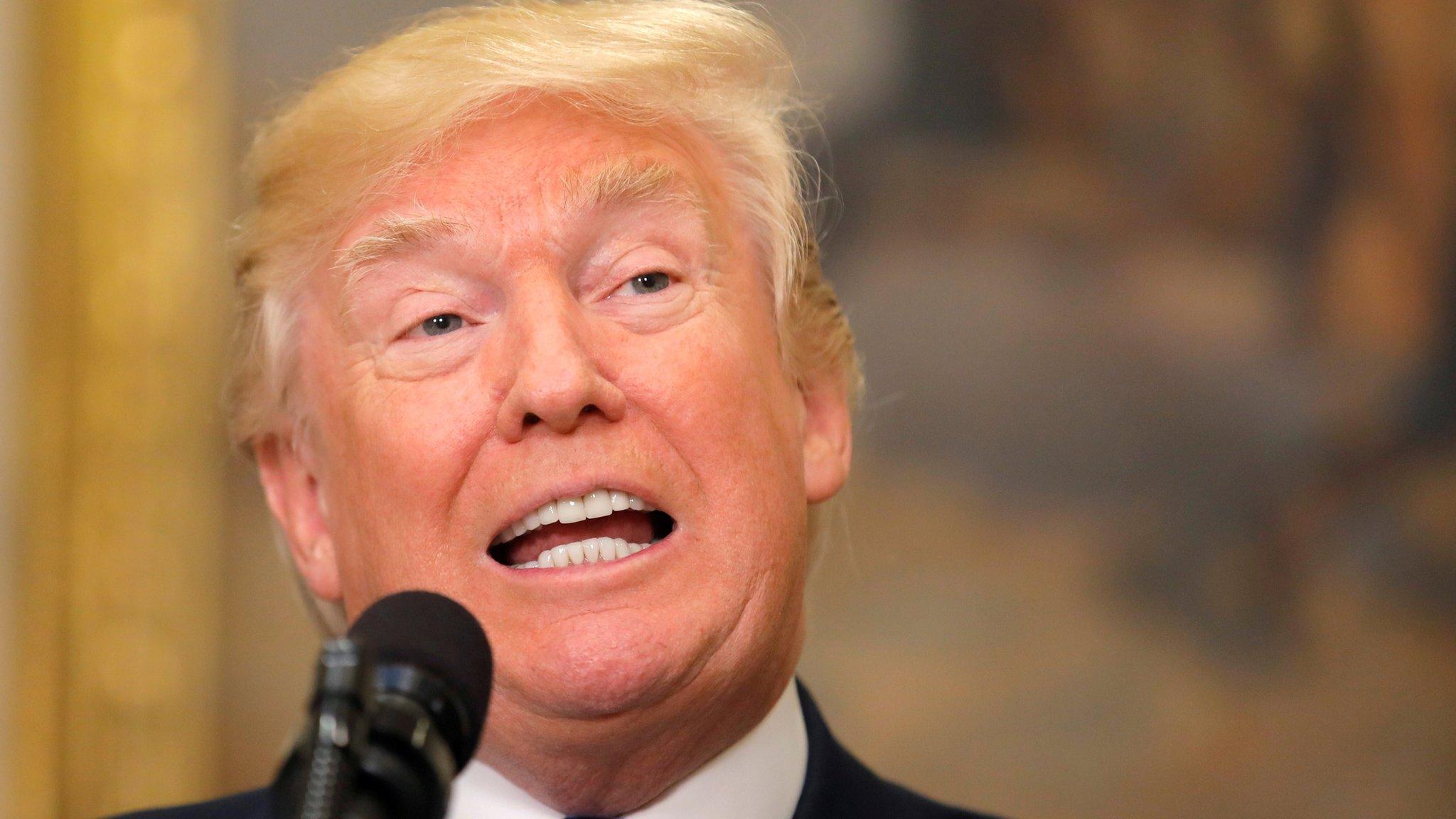 U.S. President Donald Trump speaks during an announcement on immigration reform in the Roosevelt Room of the White House in Washington, U.S., August 2, 2017.