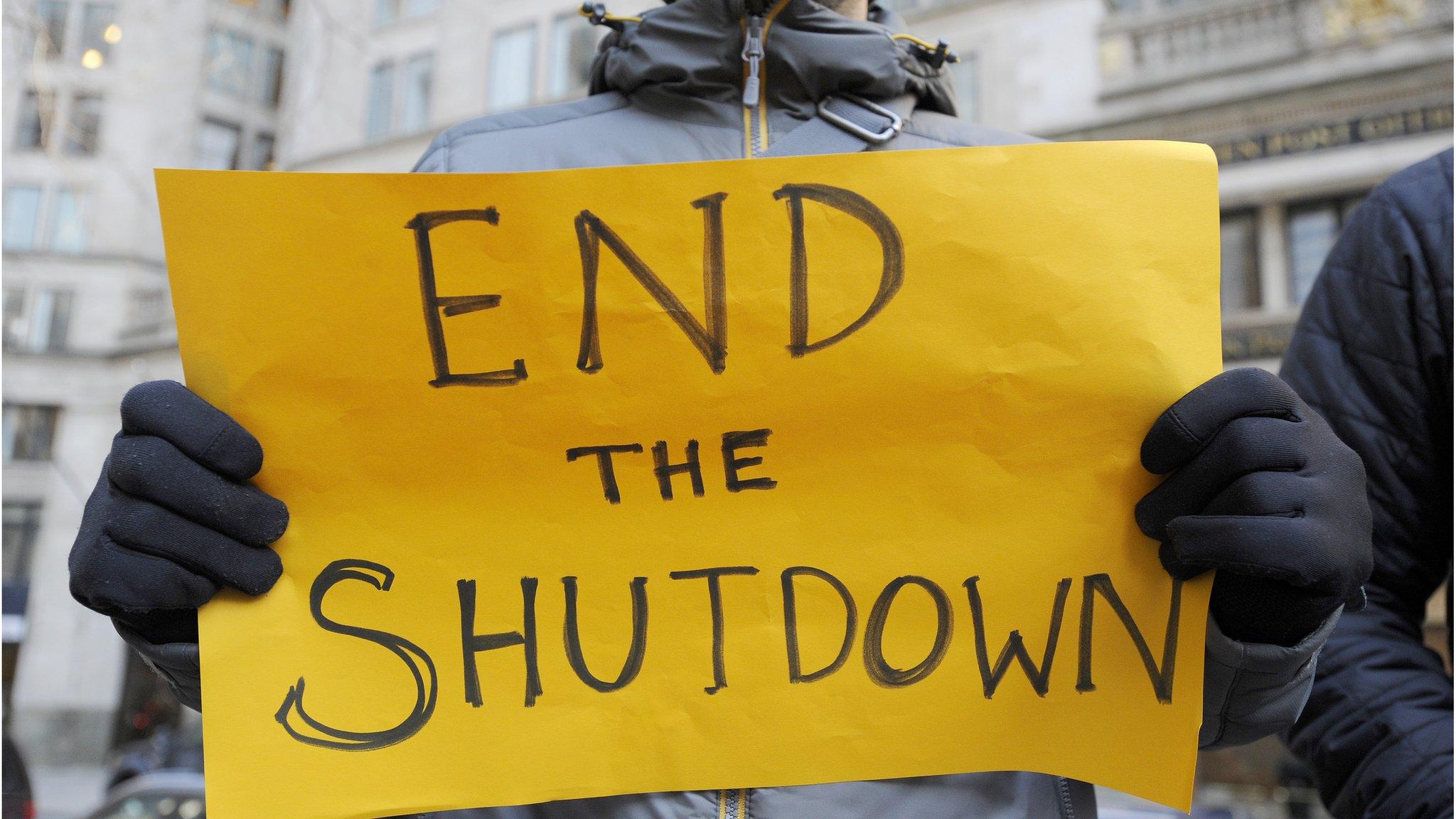 Sign saying 'End the Shutdown'