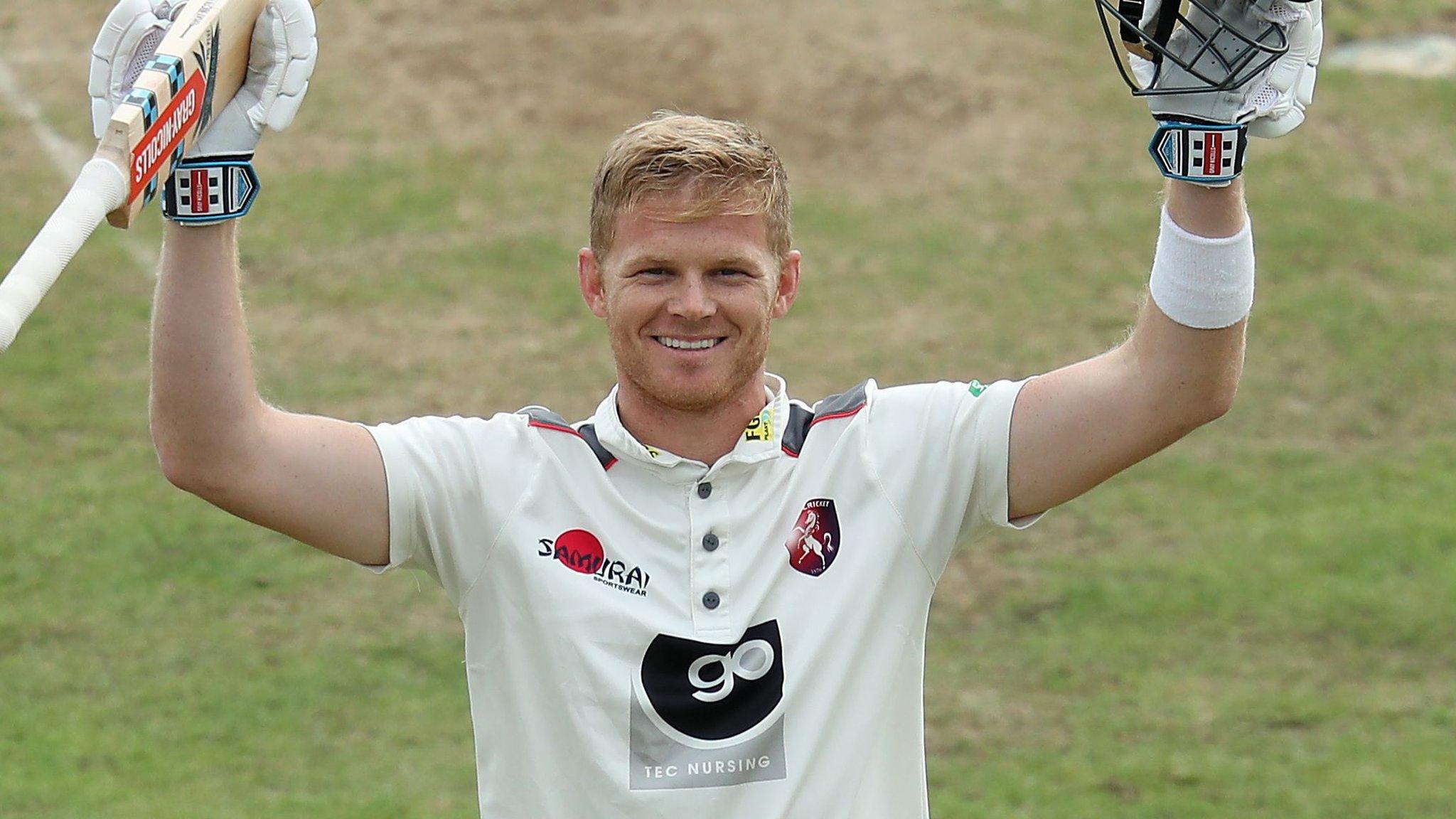 Sam Billings reaches his second century of the match against Yorkshire