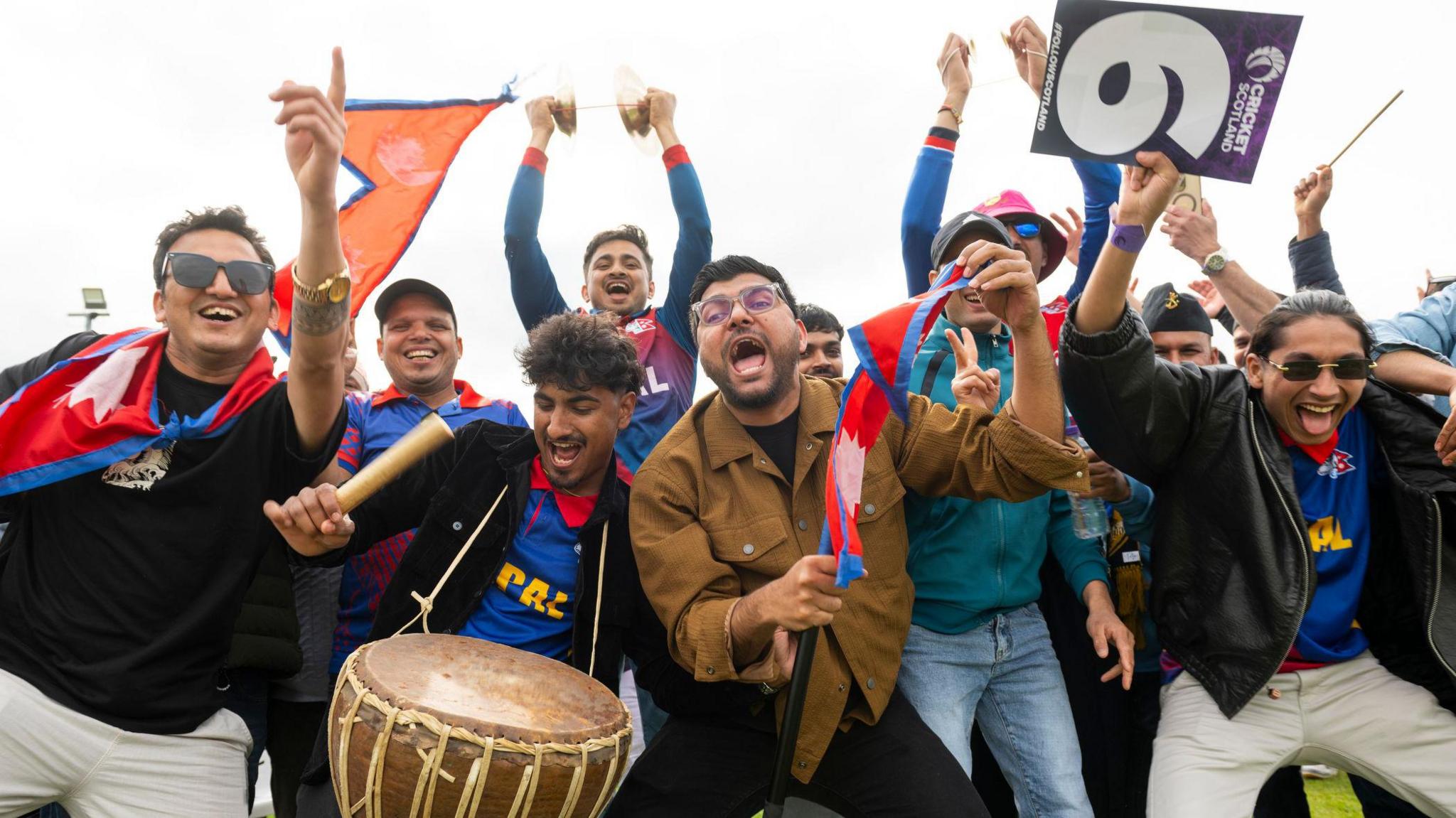 Nepal fans at Forthill in Broughty Ferry