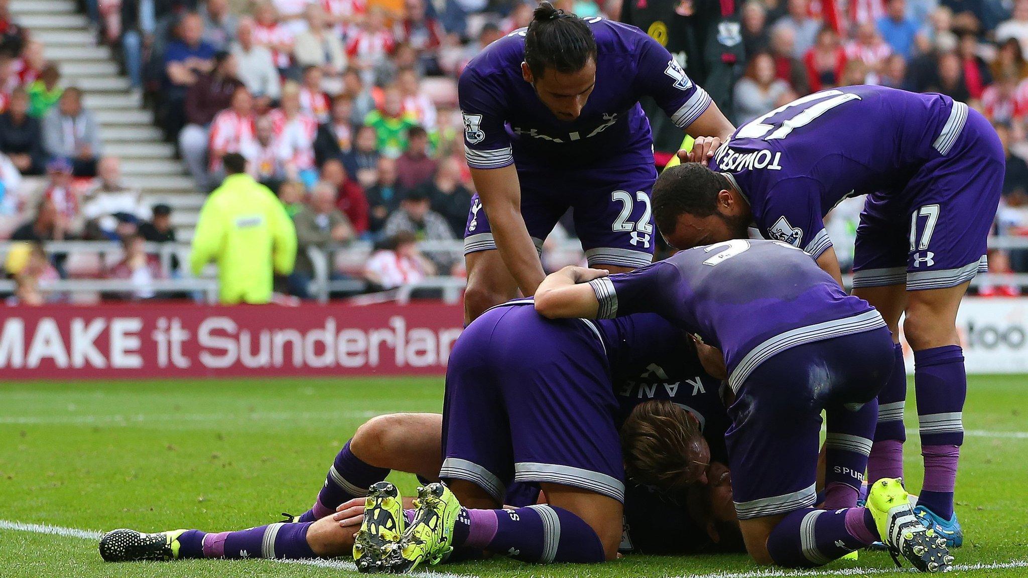 Spurs celebrate taking the lead