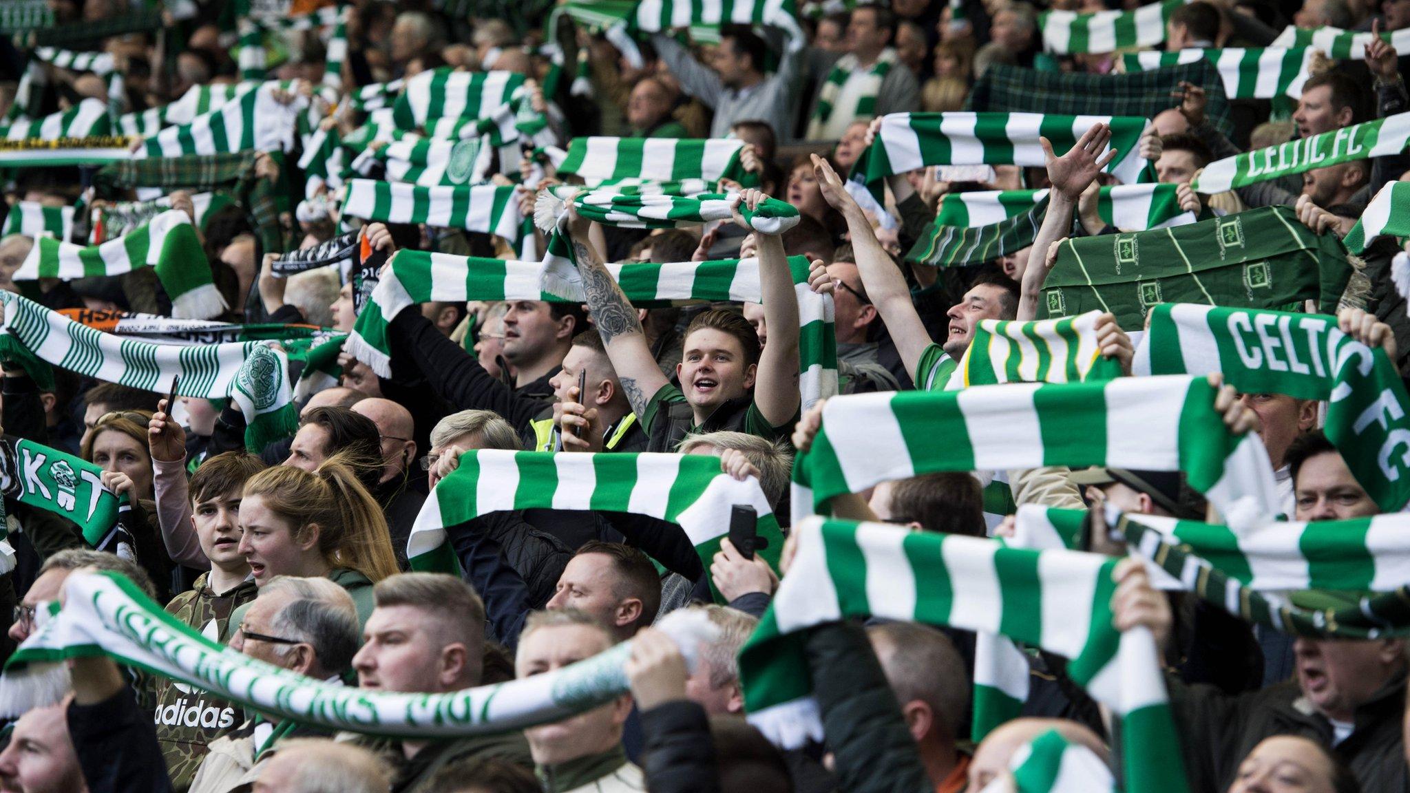 Celtic fans celebrate seventh consecutive title