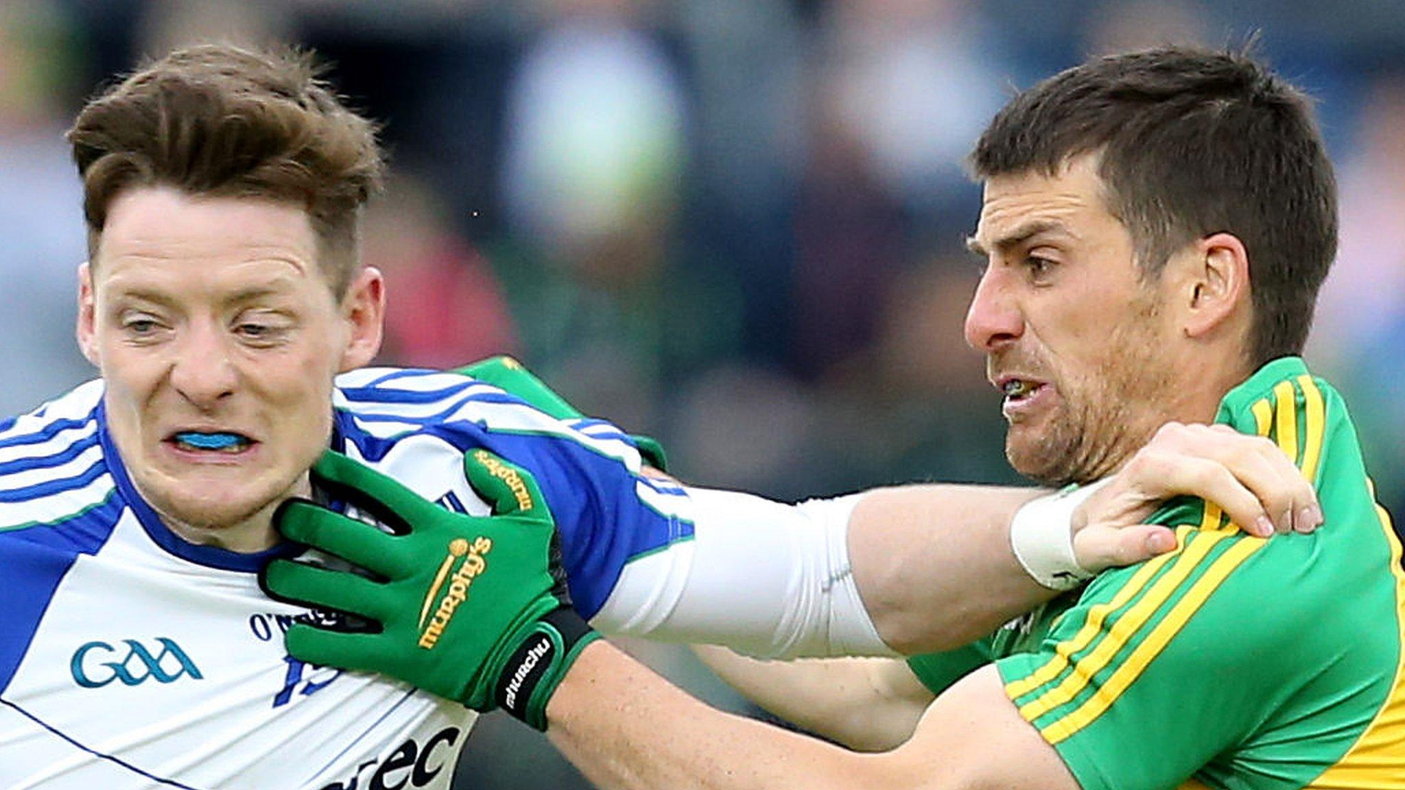 Monaghan's Conor McManus and Donegal's Paddy McGrath