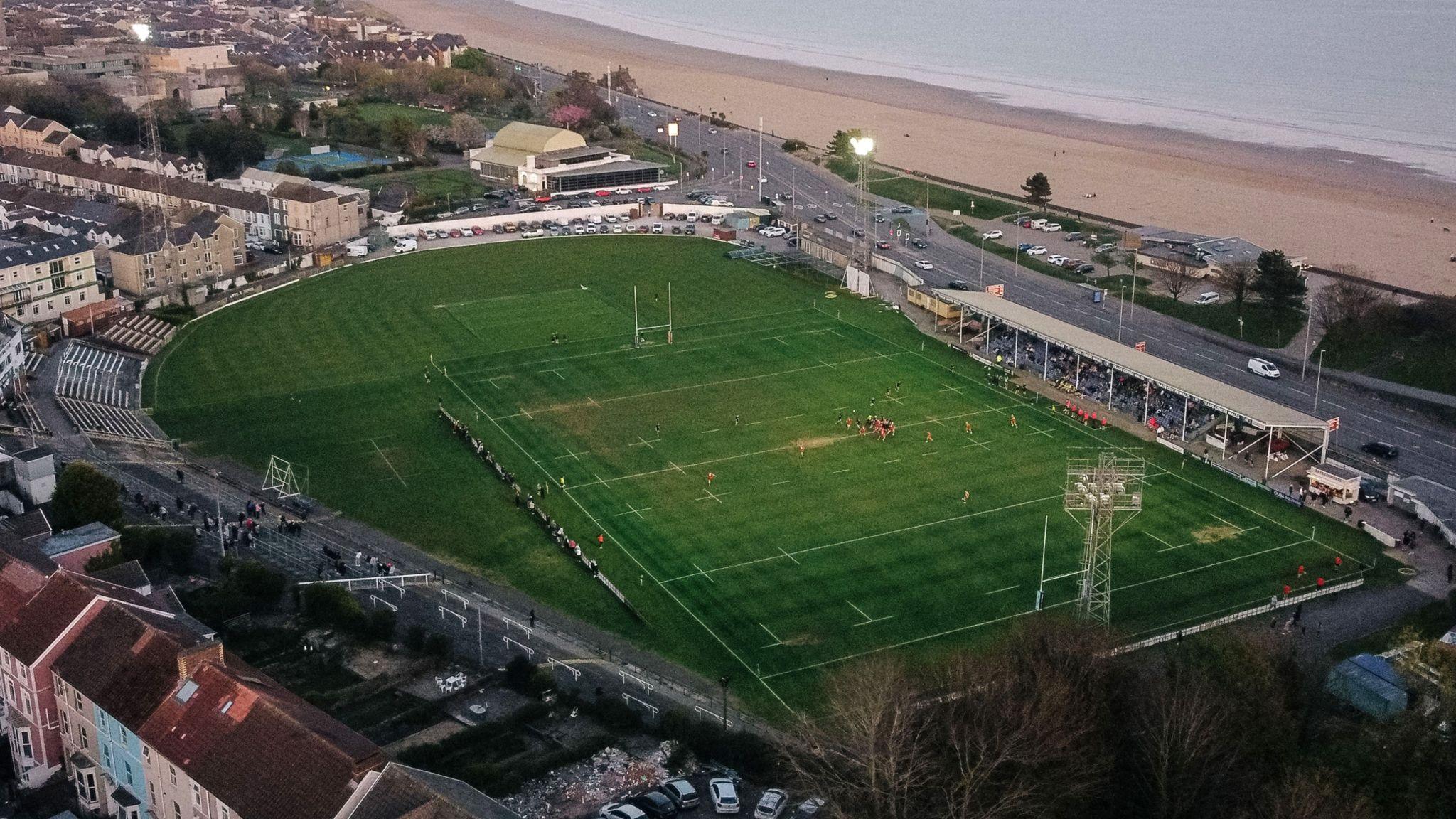 An aerial view of St Helen's Stadium in Swansea