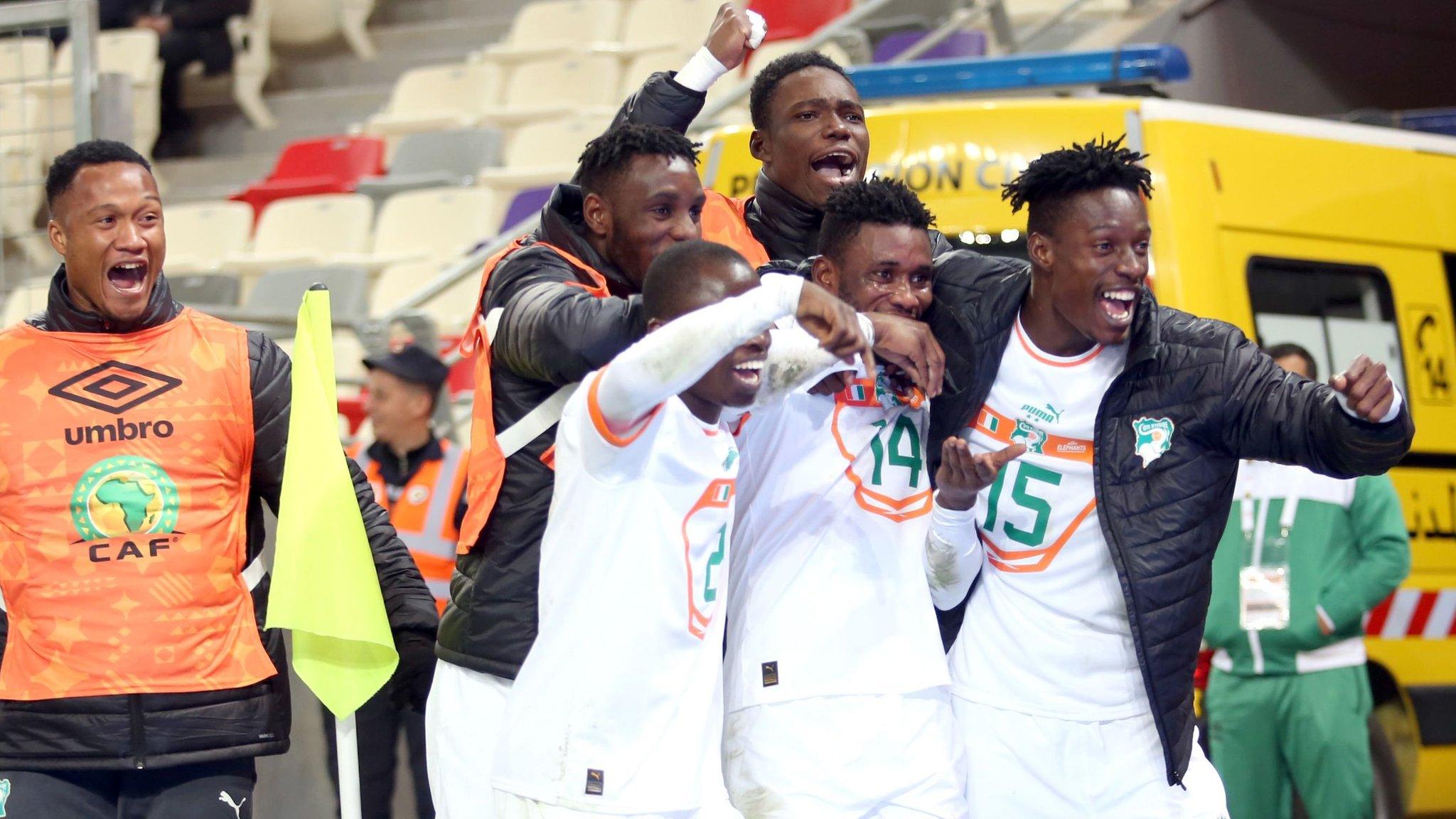 Ivory Coast celebrate