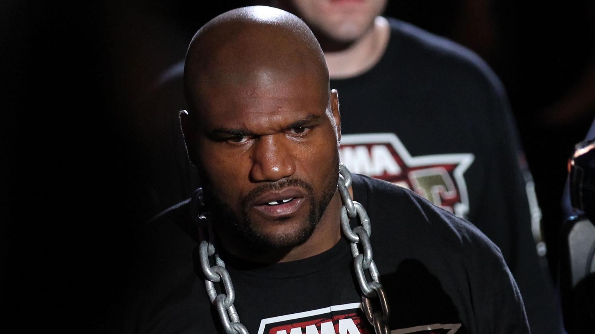Quinton "Rampage" Jackson enters the arena before his bout with Jon Jones in 2011