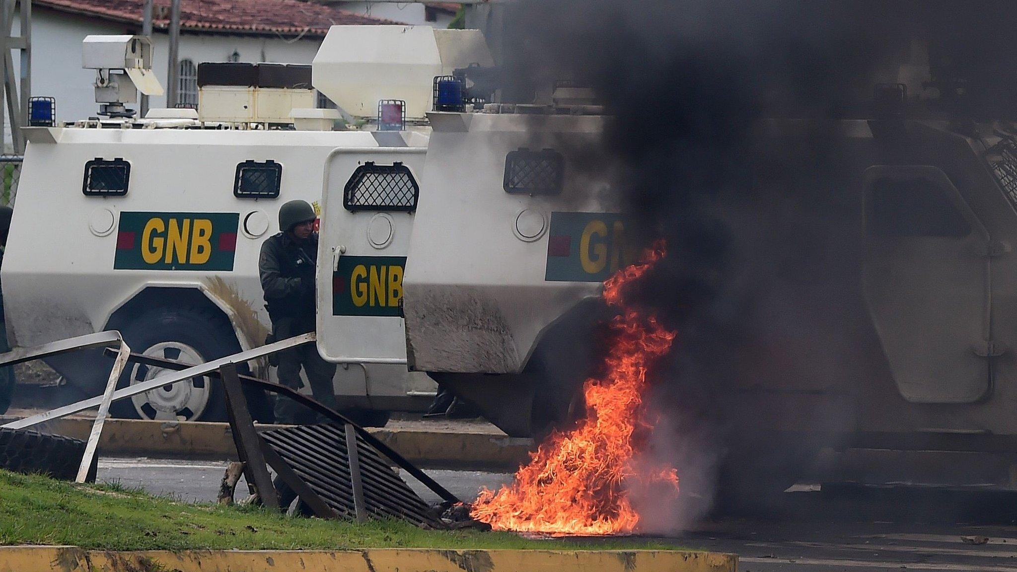 Violent clashes in Valencia, Venezuela