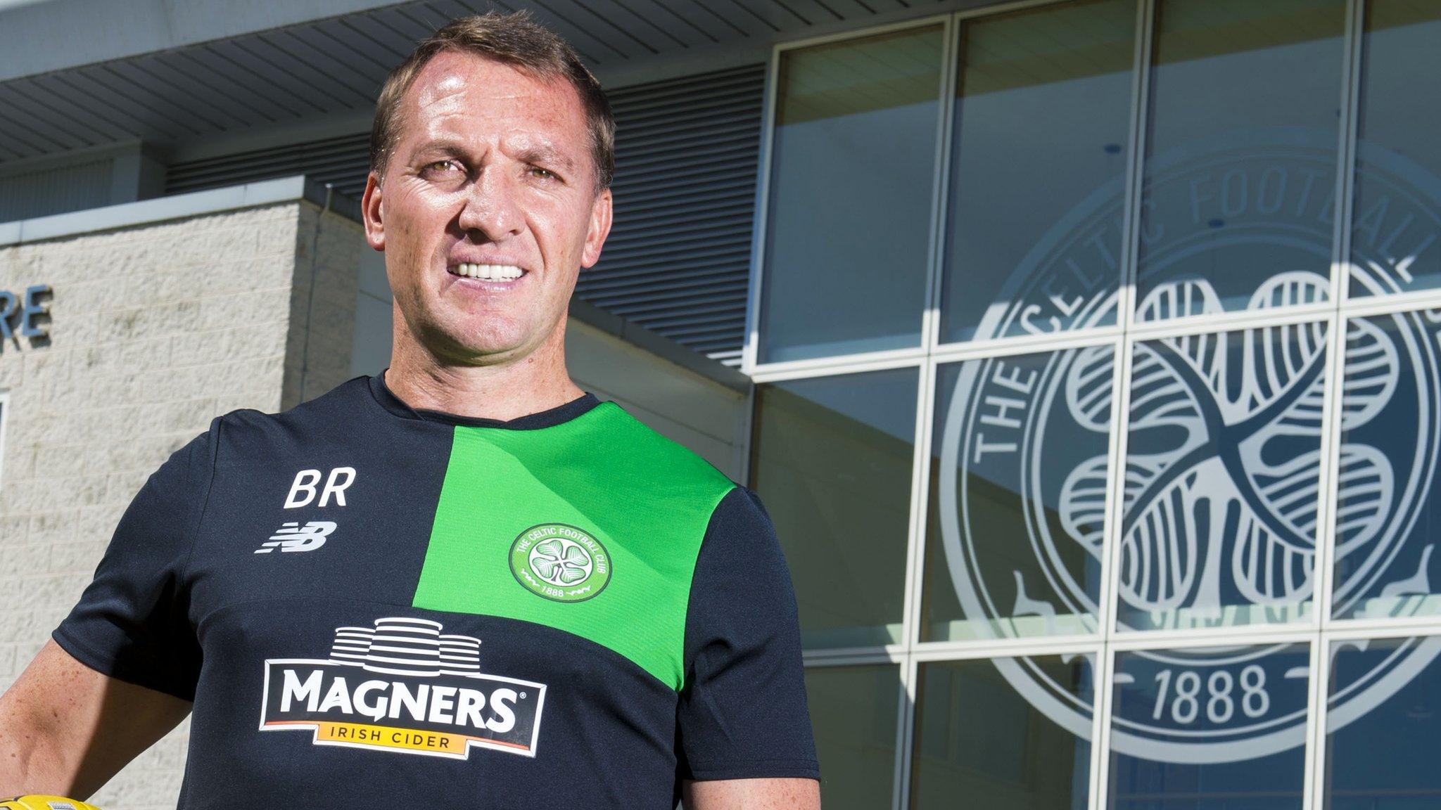 Celtic manager Brendan Rodgers at the club's training centre at Lennoxtown