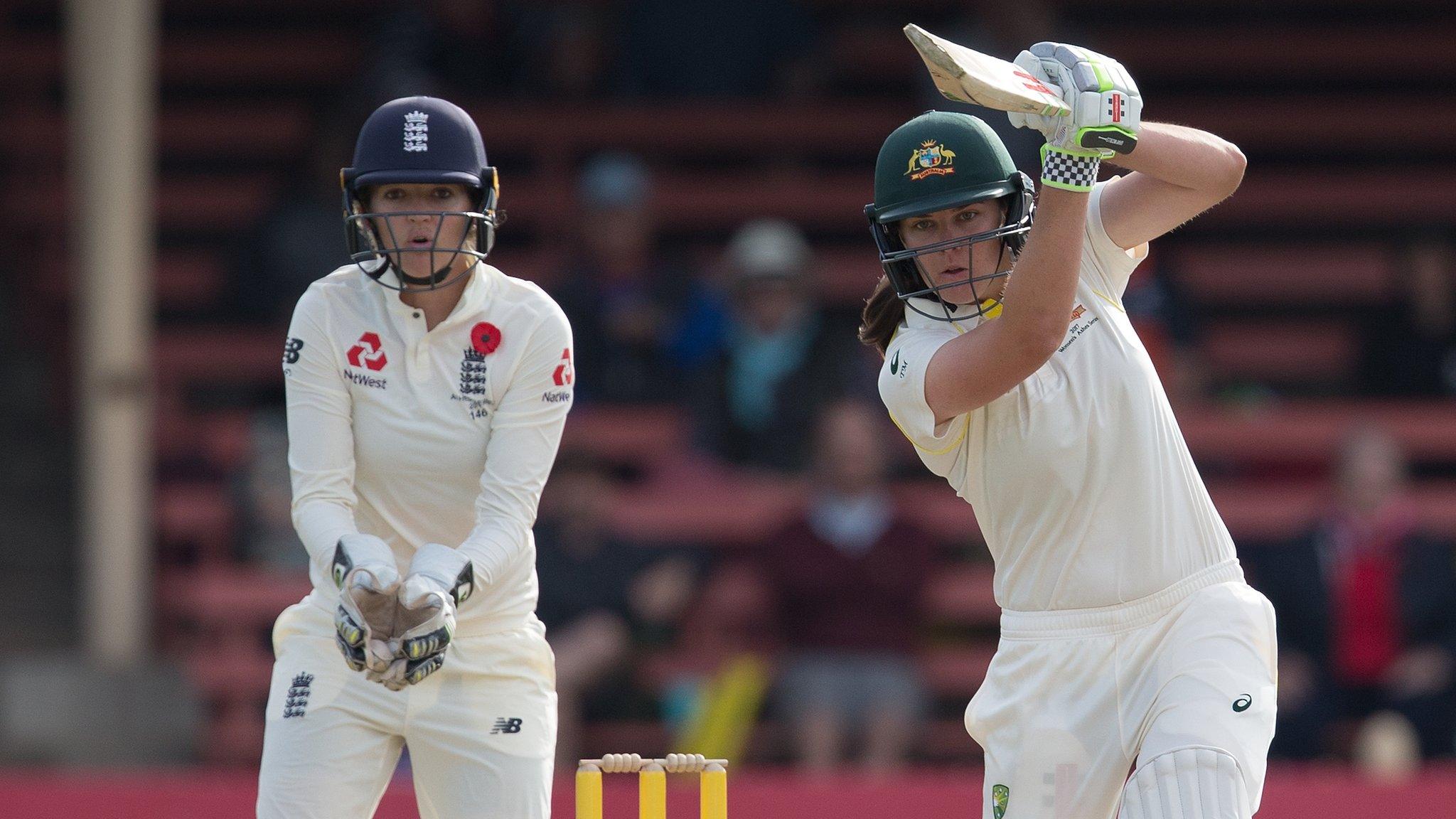 England's Sarah Taylor and Australia's Tahlia McGrath