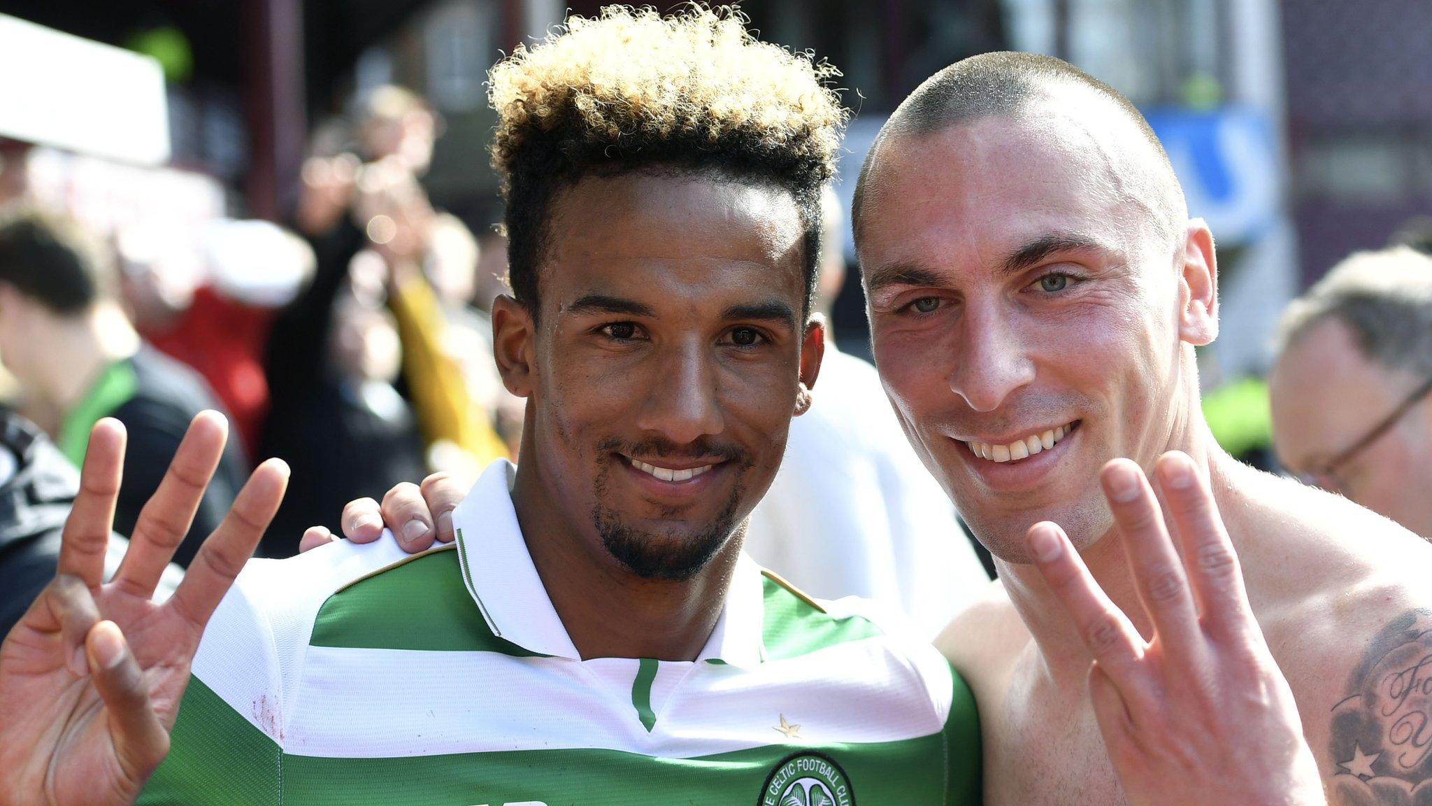 Celtic's Scott Sinclair and Scott Brown celebrate