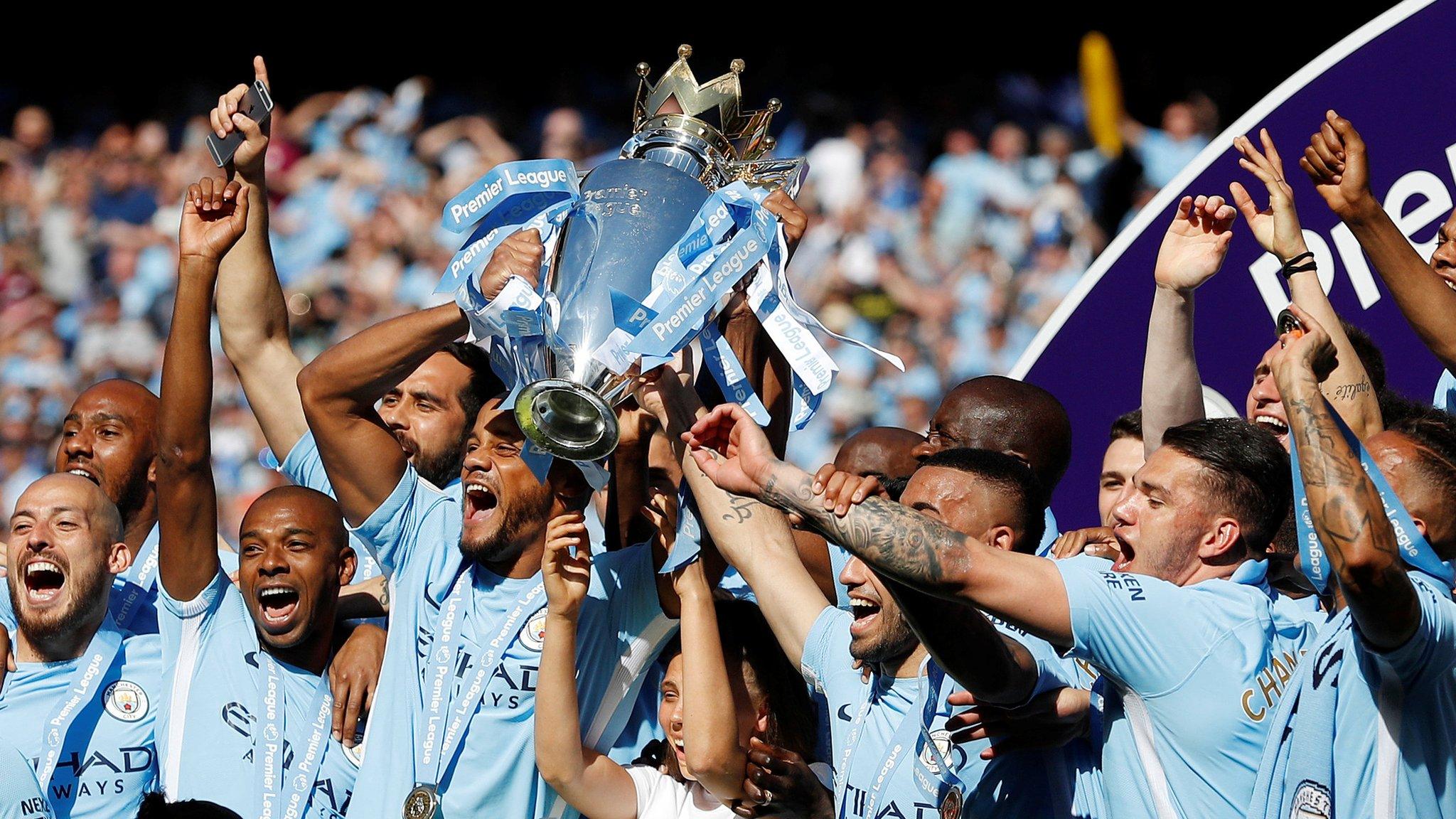 Man City lift the trophy