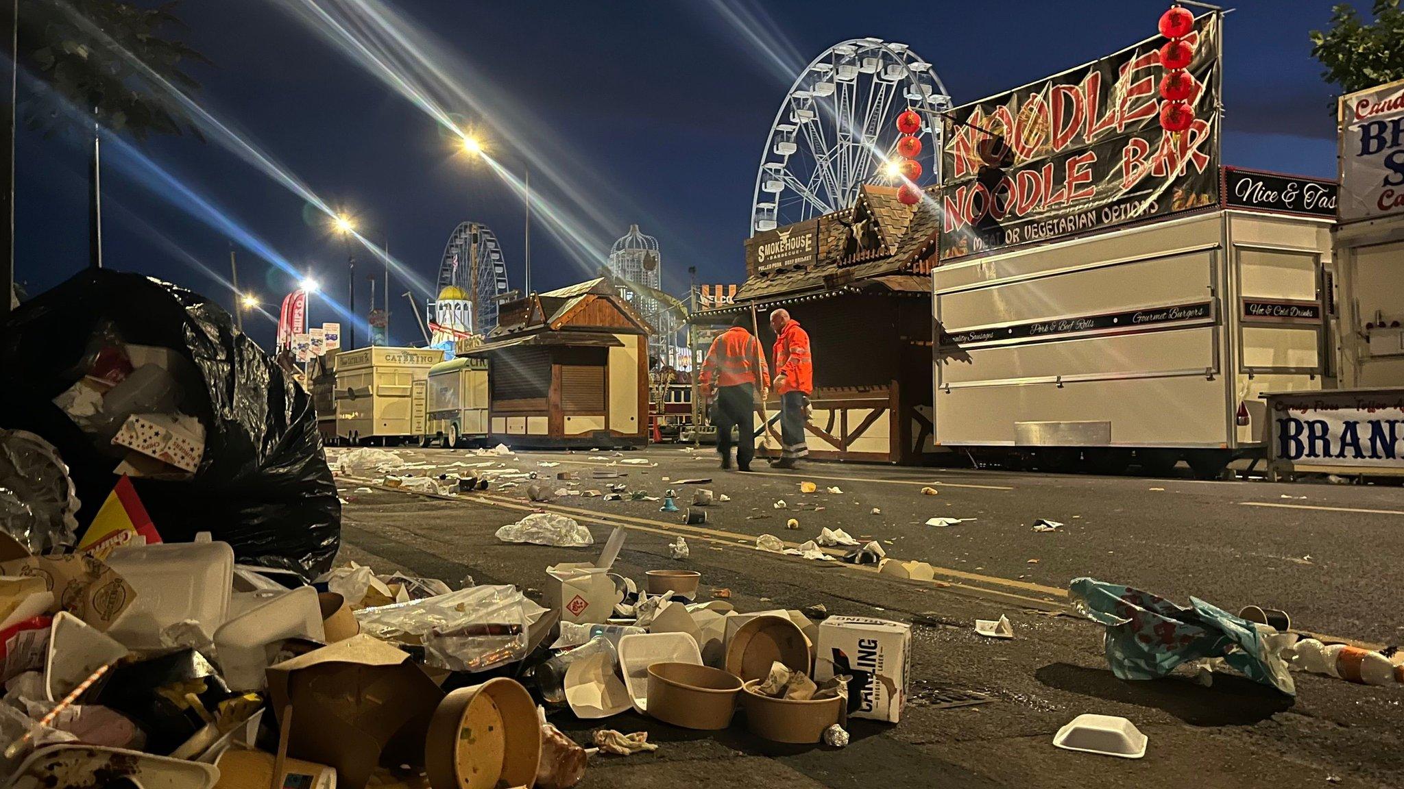 Rubbish at Hull Fair