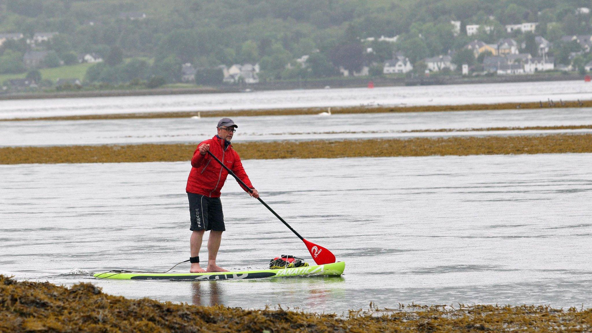 Paddle boarder Carl Habrel