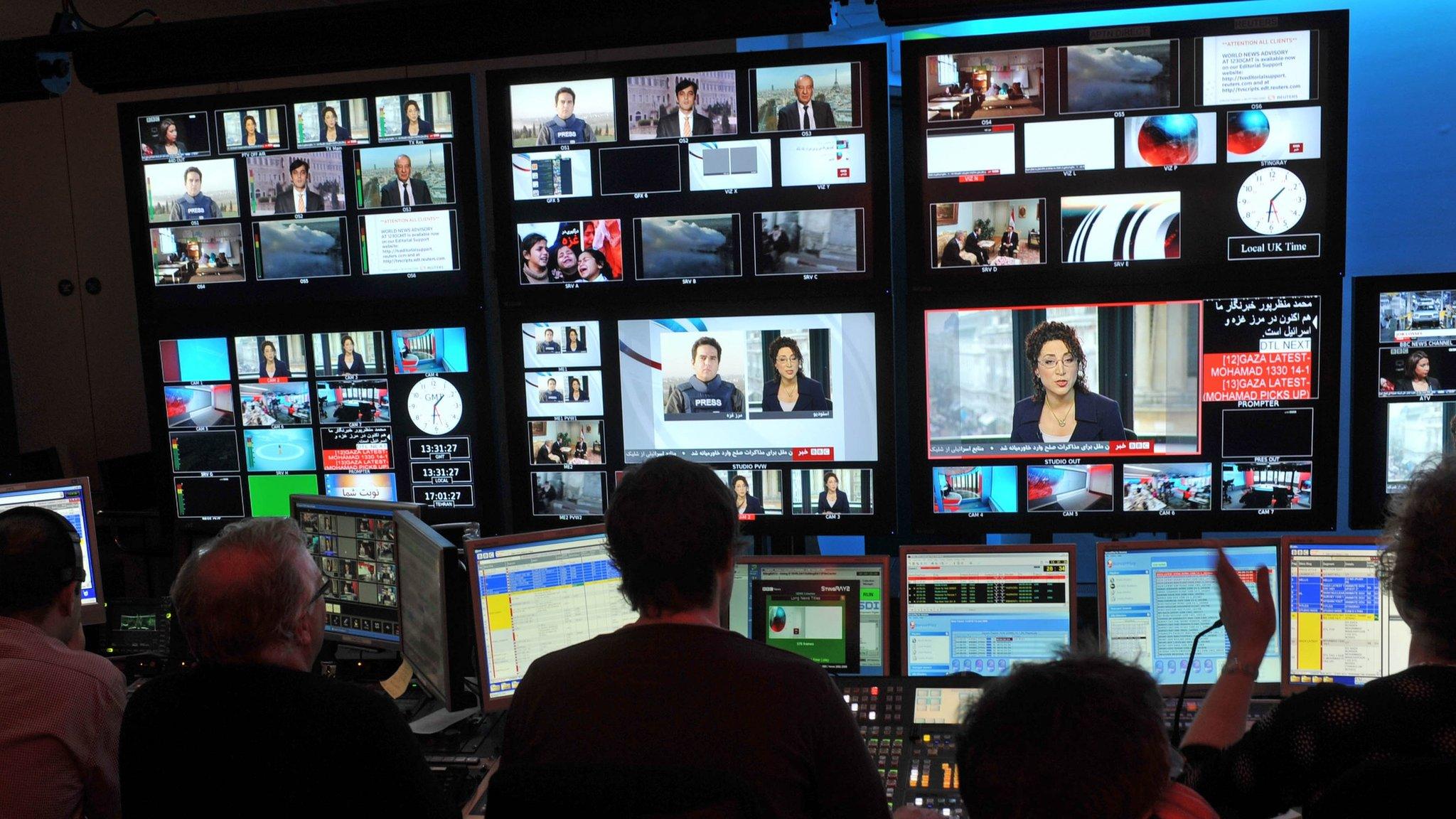 File photo of BBC Persian television channel studio (2009)