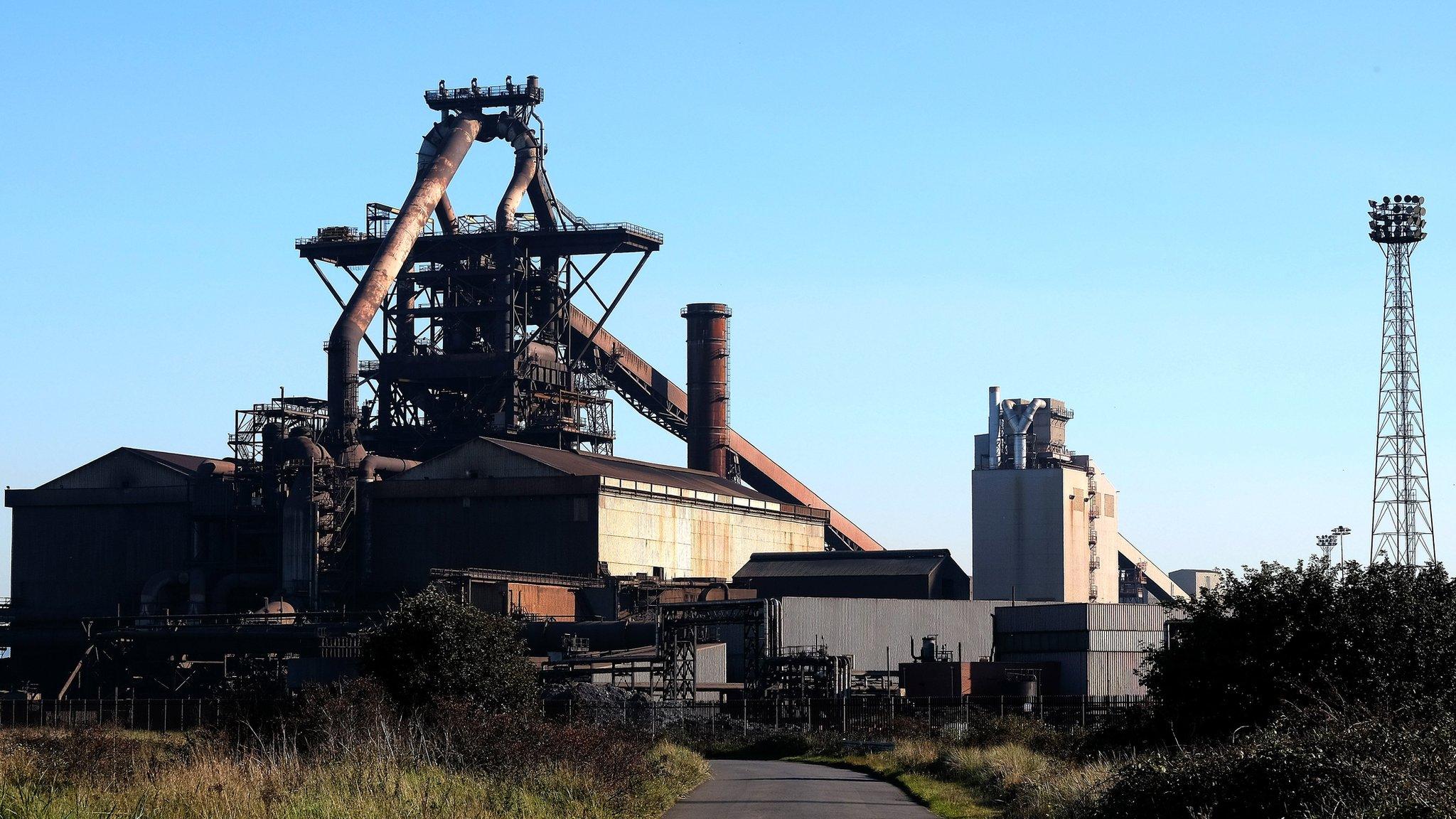 The SSI UK steel blast furnace site on October 2, 2015 in Redcar