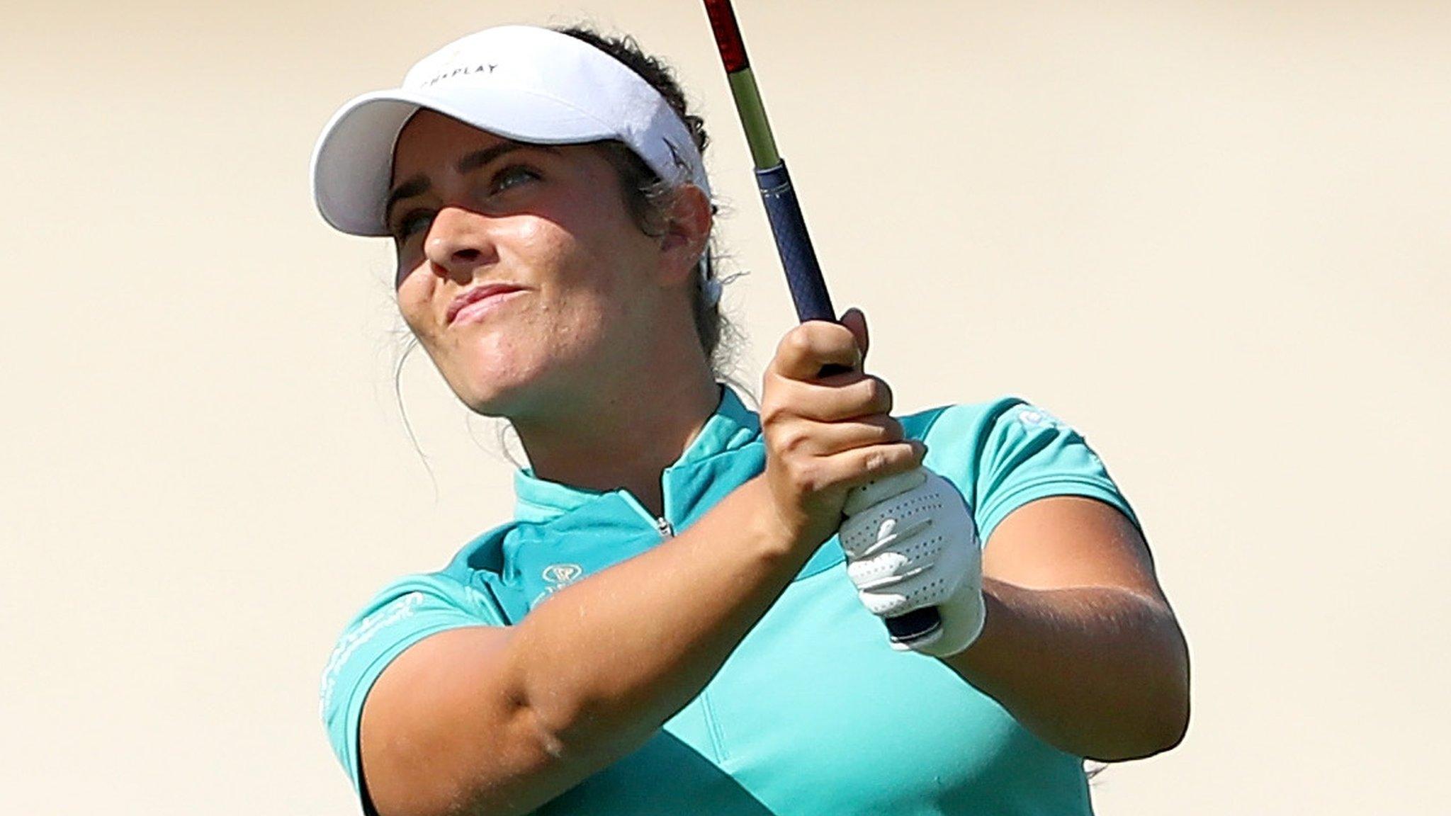 Kelsey Macdonald in first-round action at the Dubai Ladies Classic