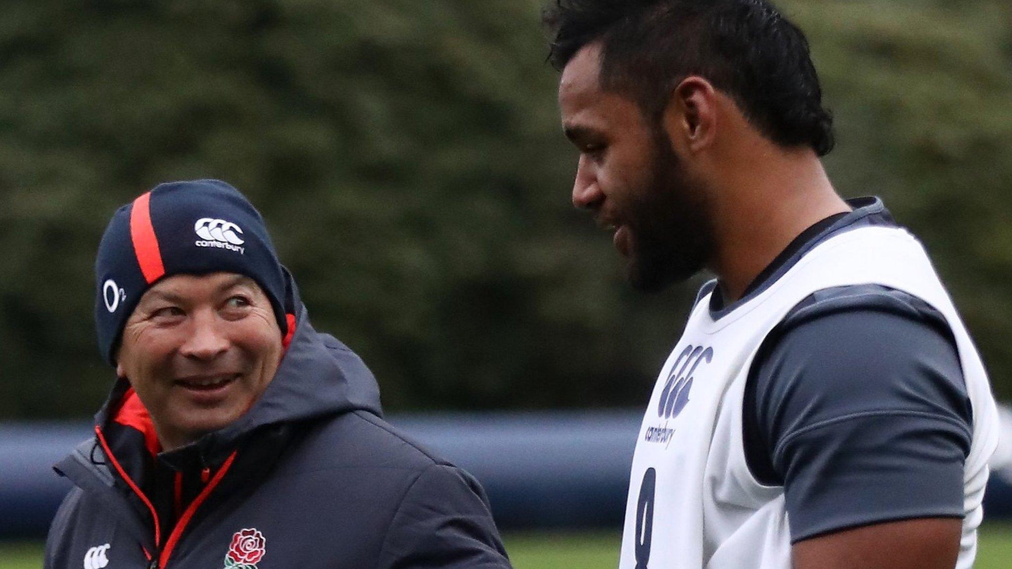 England head coach Eddie Jones and Billy Vunipola