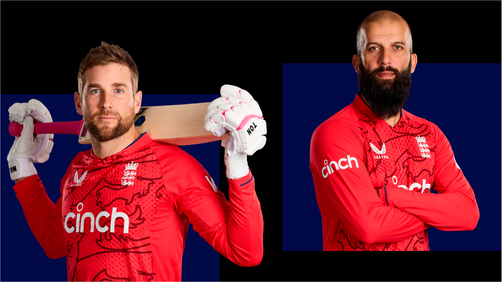 A split image of England T20 players Dawid Malan (left) and Moeen Ali (right)