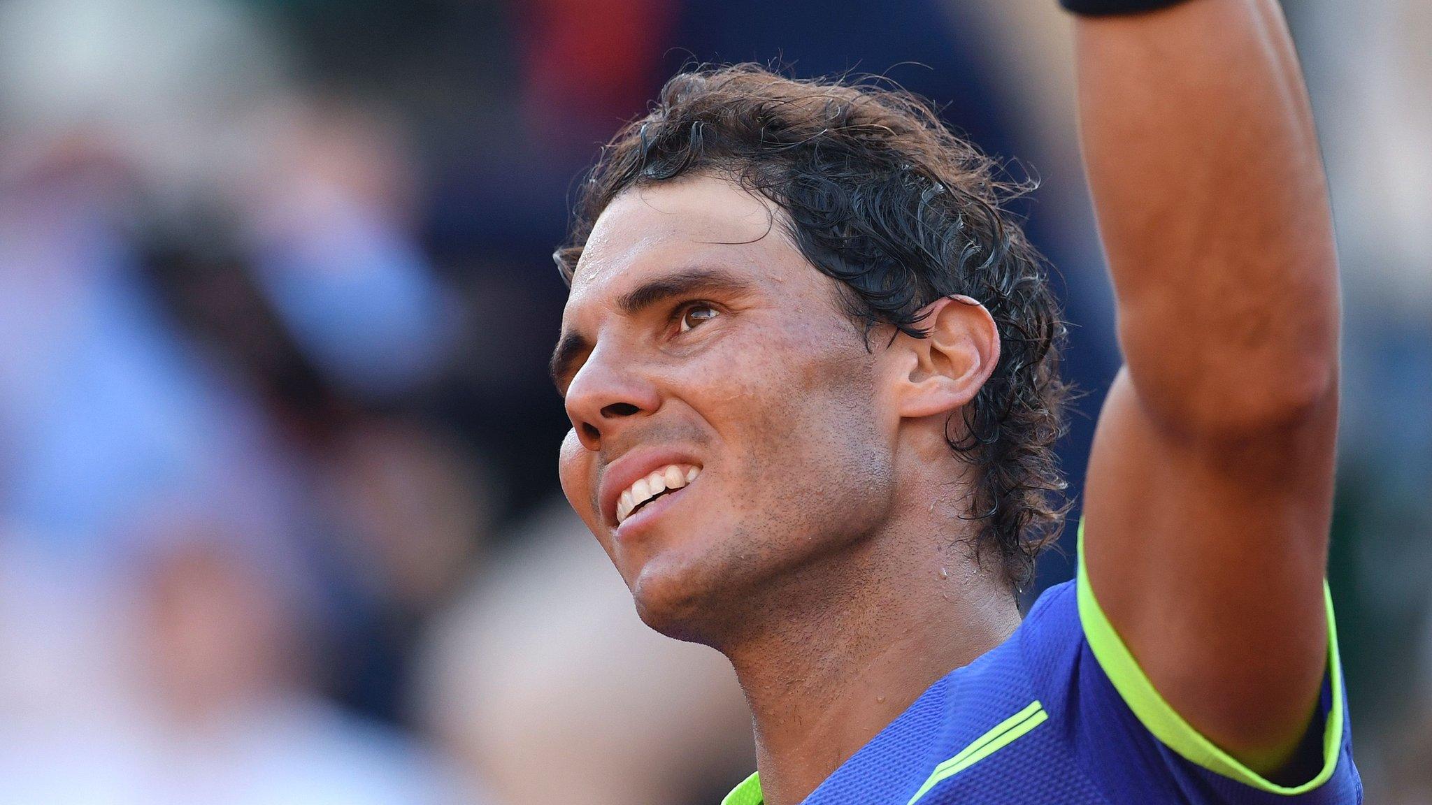 Rafael Nadal celebrates