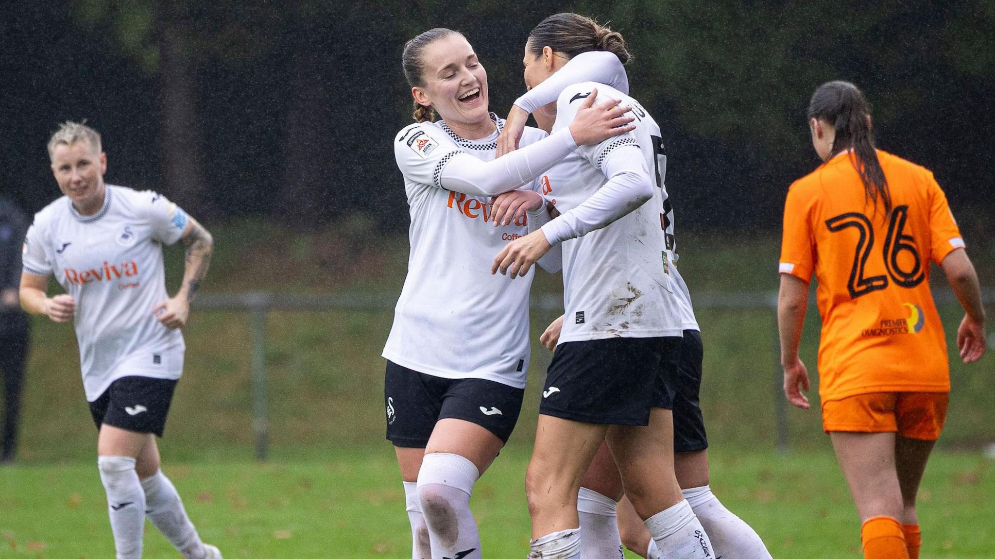Steph Turner of Swansea City celebrates